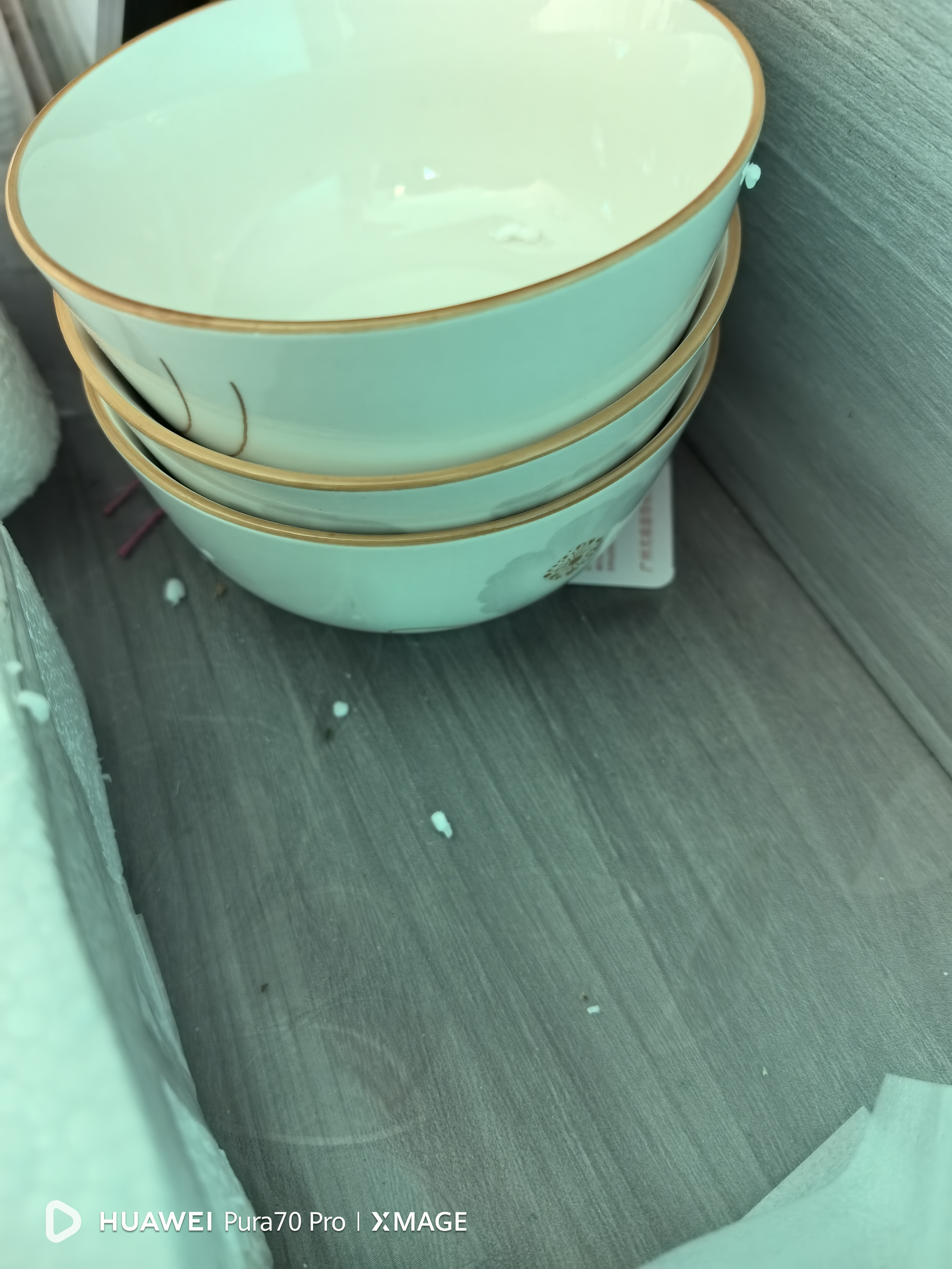 【东东农场专供】陶瓷碗家用喜庆乔迁新居碗碟餐具套装岁月静好 岁月静好3碗 实拍图