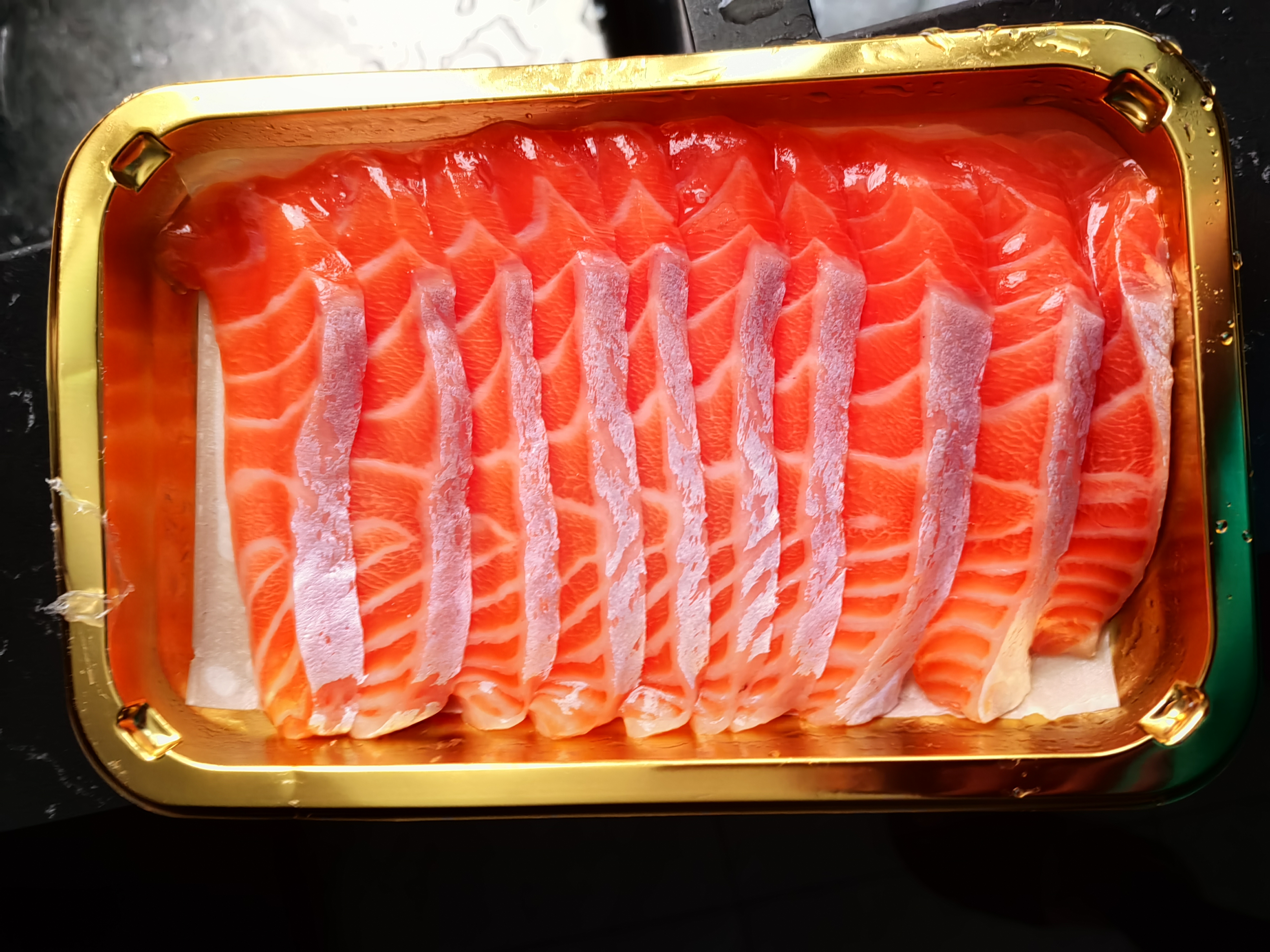 深悦胜 冰鲜挪威三文鱼刺身（大西洋鲑鱼）中段纯肉鱼腩 生鲜即食生鱼片 鱼肉+鱼腩 双拼 400g 实拍图