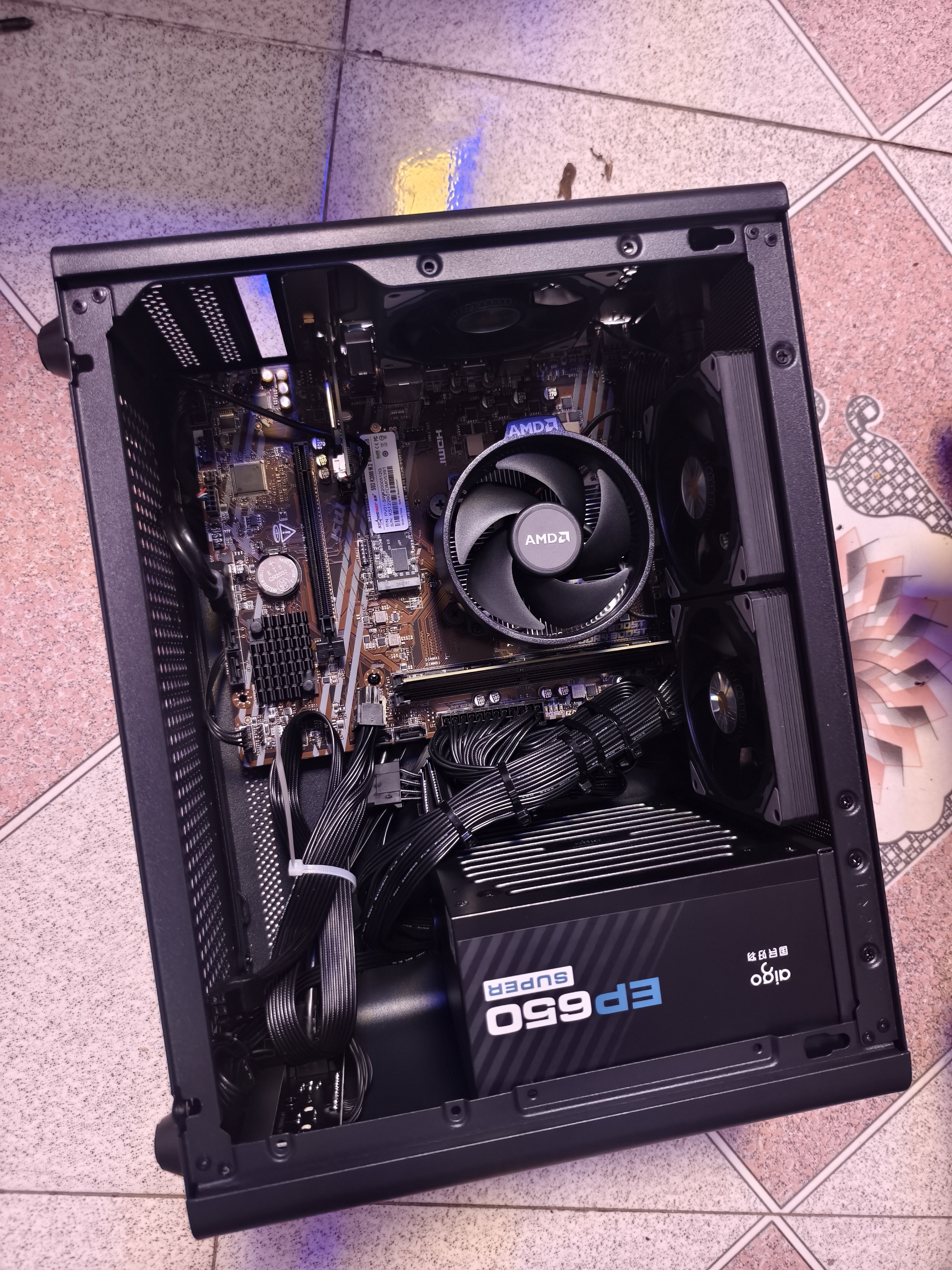 AMD R5 5600/9600X/RX7650GRE/6500XT迷你主机ITX整机手提DIY电脑组装机台式mini办公台式机AI PC电脑 配置四丨R5 5600/RX7650GRE 实拍图