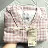 MUJI[自营限定款]女士无侧缝 双层纱织睡衣 纯棉家居服 浅粉红色 L 实拍图