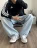 adidas通勤休闲三条纹连帽夹克早秋外套卫衣男装阿迪达斯轻运动   黑色/白   2XL 实拍图
