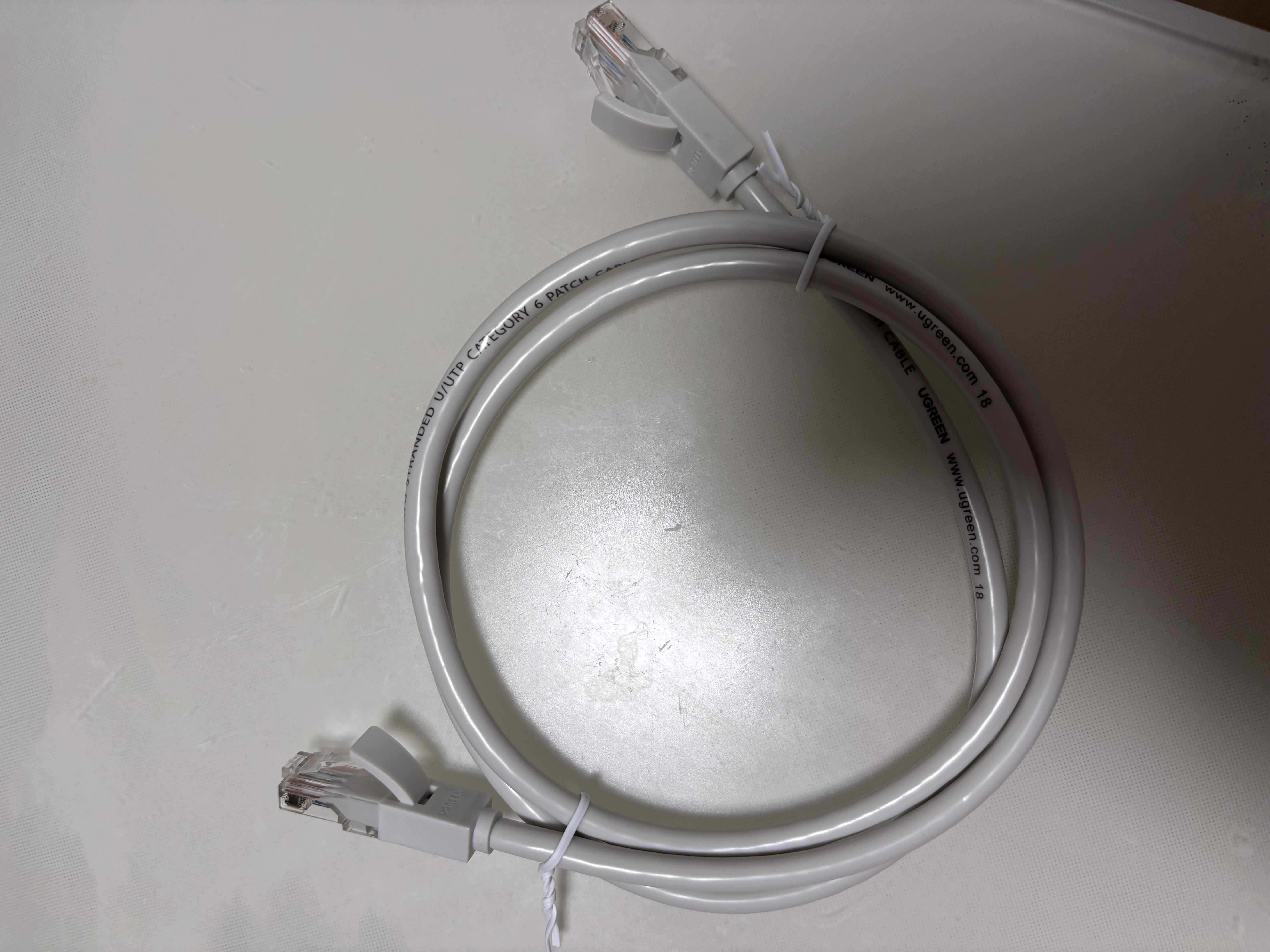 绿联六类网线 千兆高速网络宽带线 CAT6类家用电脑笔记本路由器双接头线 八芯成品跳线灰白1米20174 实拍图