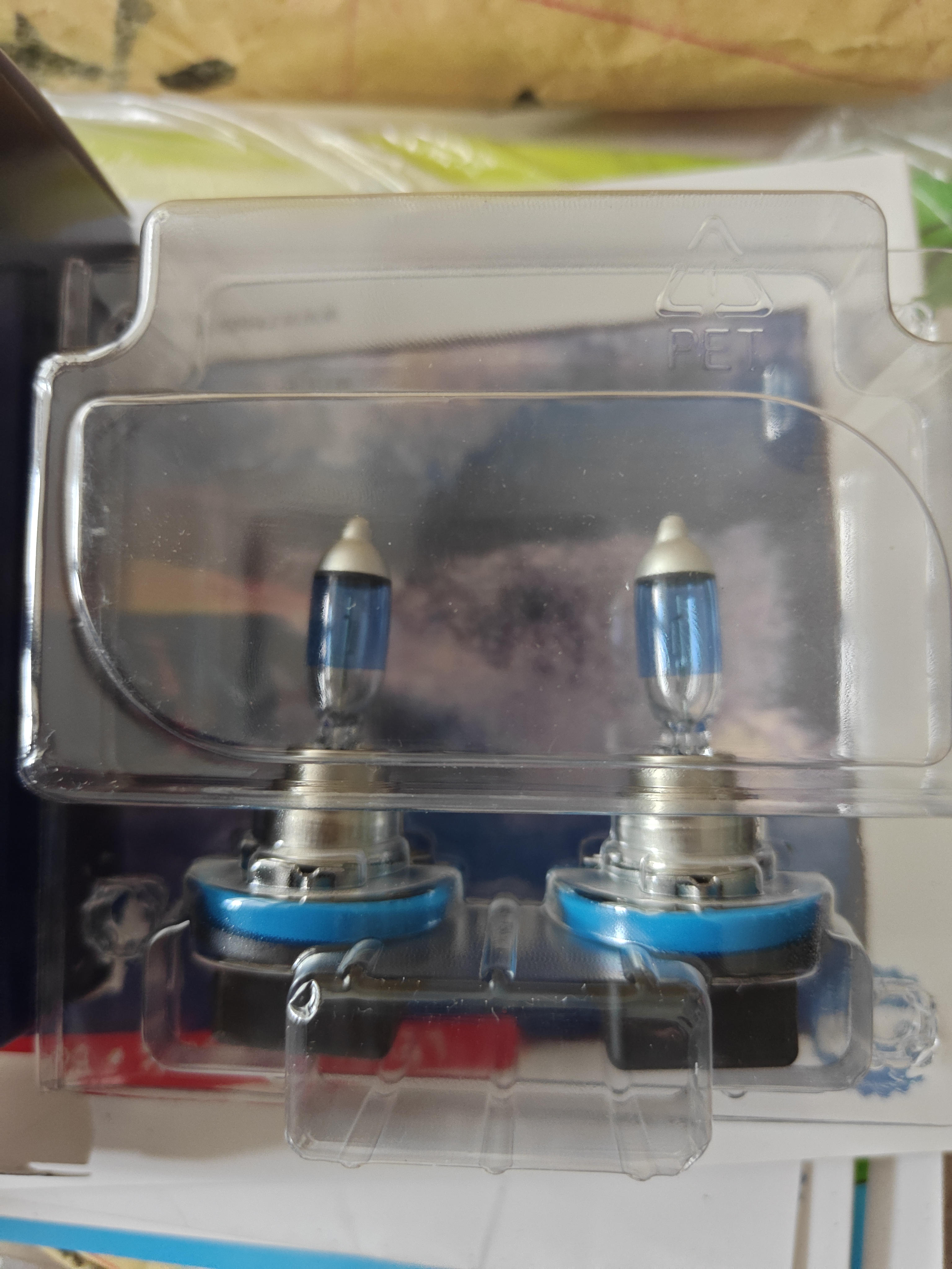 欧司朗（OSRAM）汽车大灯远光灯近光卤素灯 亮白蓝H11【色温4000K】12V 55W 实拍图