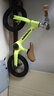 永久K8儿童平衡车1-3岁男 滑步车4-6岁小孩滑行车 女宝宝单车溜溜车 荧光绿 【镁合金 辐条轮】 12寸 85-120cm 实拍图