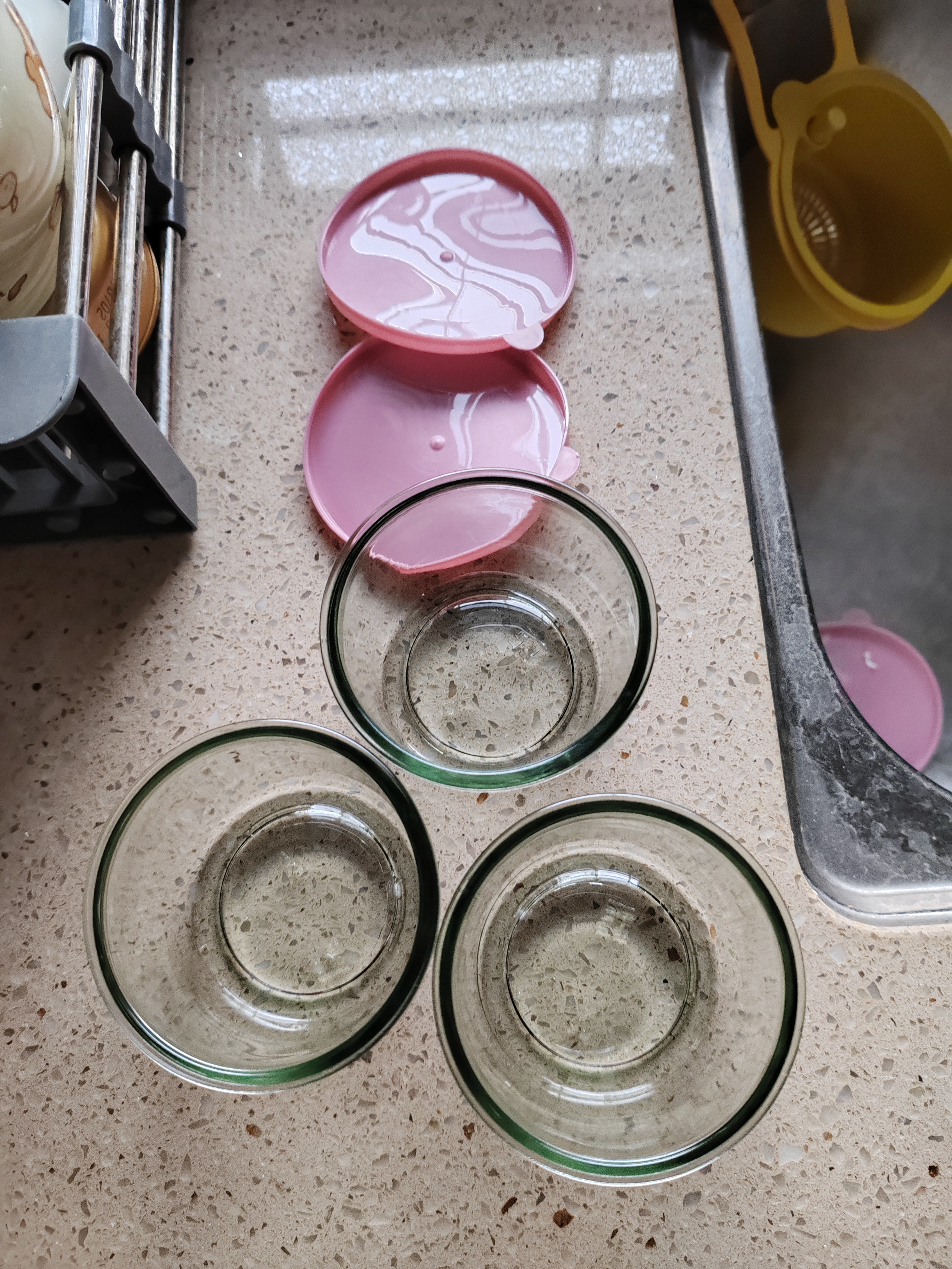 网红咸菜碗玻璃密封罐加厚酱菜盒冰箱保鲜罐小菜泡菜罐分装盒 三只随机装 3个 180ml 实拍图