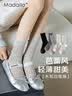 莫代尔100%纯棉木耳边袜子女中筒袜早秋薄款长袜网眼花边白色堆堆袜夏天 实拍图