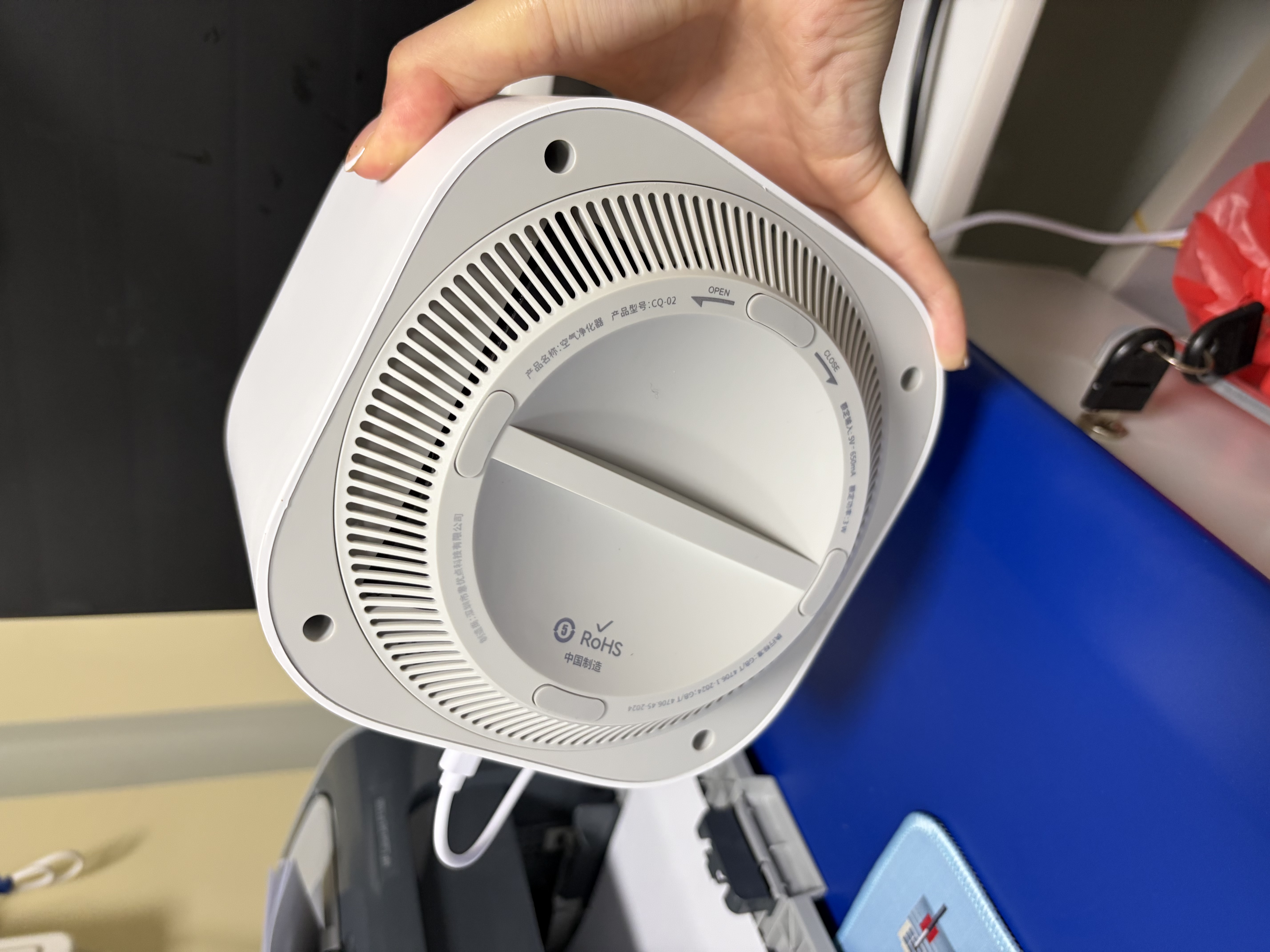 UORRIS德国欧瑞氏空气净化器除甲醛除烟味新房家用桌面办公室小型负离子除异味过敏原鼻炎哮喘花粉神器 清新白 【含耗材丨除醛率99%】 实时检测丨主动捕捉丨效果可视化 实拍图