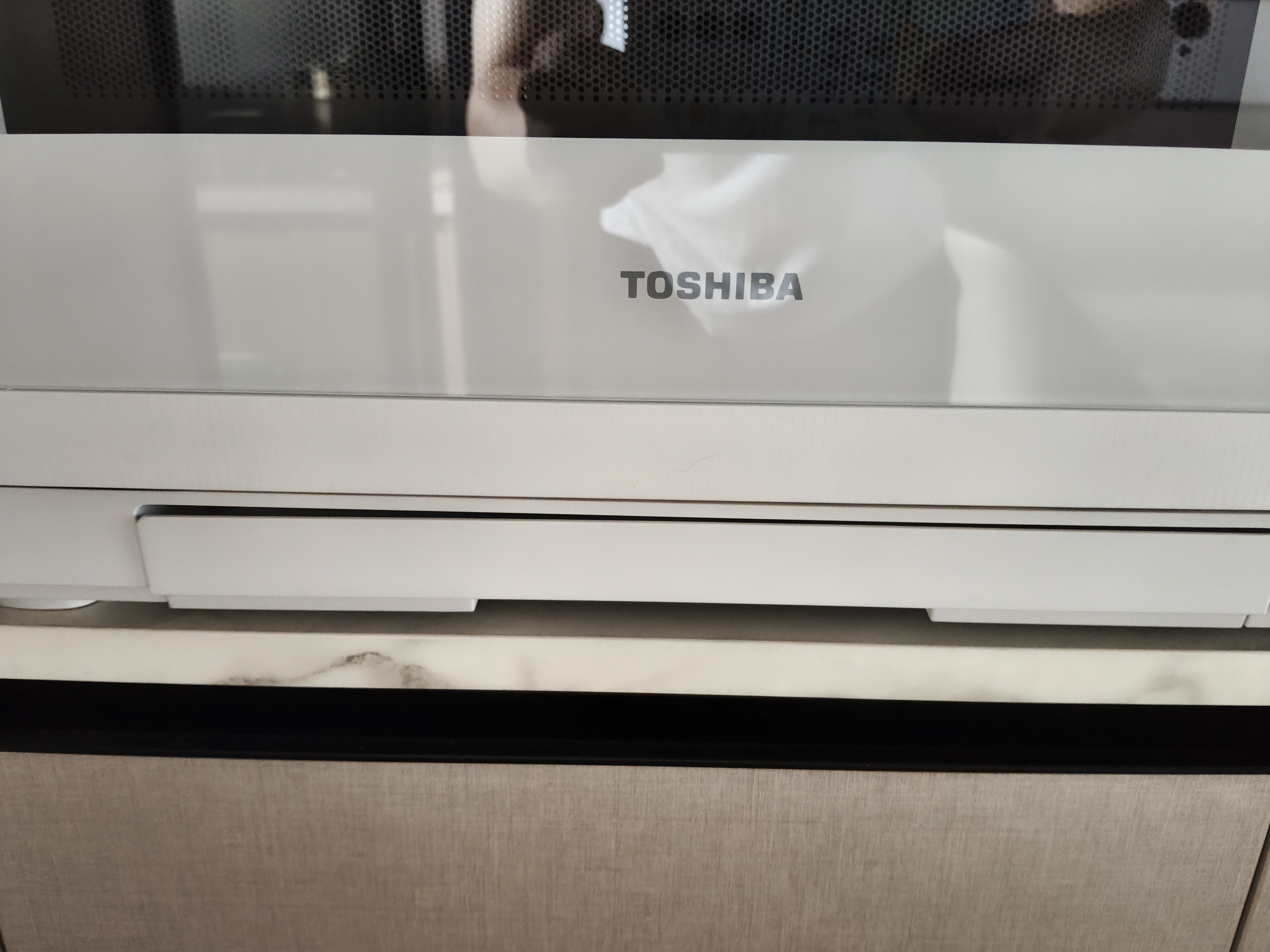 东芝（TOSHIBA）白珍珠水波炉高奢款家用微波炉烤箱微蒸烤炸炖一体机蒸烤箱微波炉28L触控彩屏ER-YD95CNW 实拍图