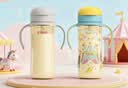 贝亲（Pigeon）防胀气 自然成长翻盖直饮吸管 大童奶瓶330ml 马戏团 18月+ AA279 实拍图