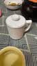 洁雅杰陶瓷马克杯带盖450ml咖啡牛奶早餐杯办公儿童水杯子男女茶杯白色 实拍图