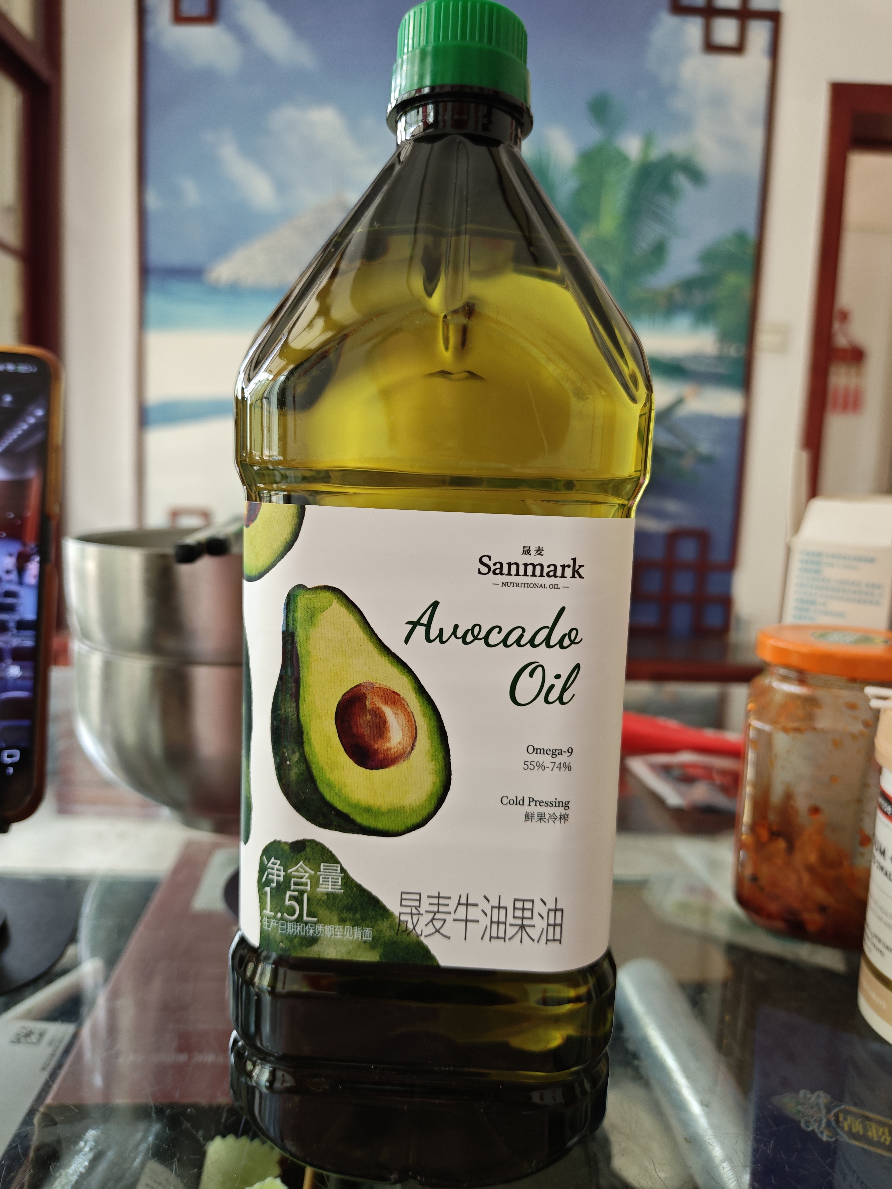 晟麦（sanmark）牛油果油1.5L低温冷榨儿童热炒食用油酪梨油鳄梨油高烟点 实拍图