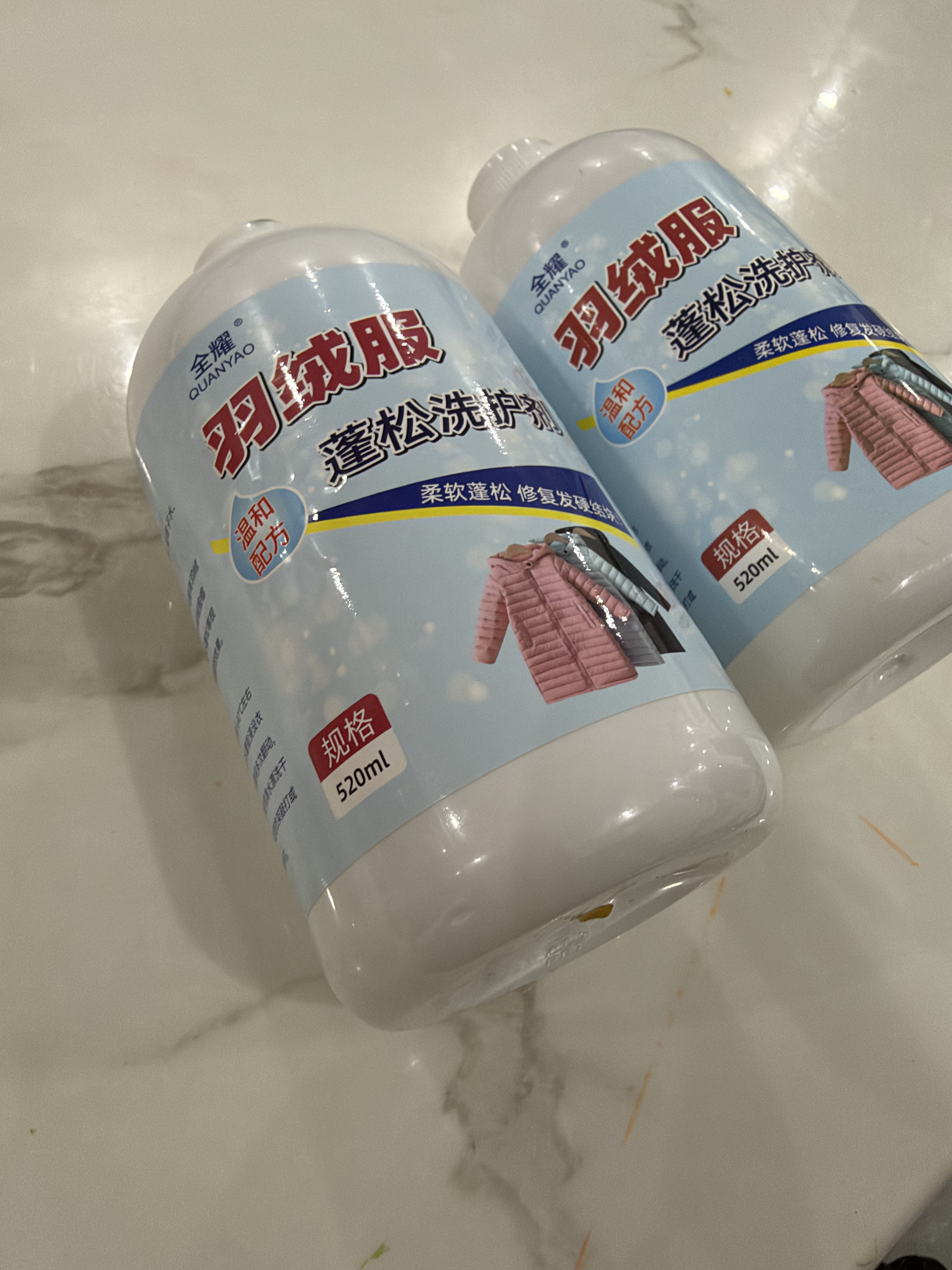 YNK·UNIORAM羽绒服蓬松洗涤剂洗衣机专用清洗剂洗衣液湿巾去污缩绒蓬松还原剂 实拍图