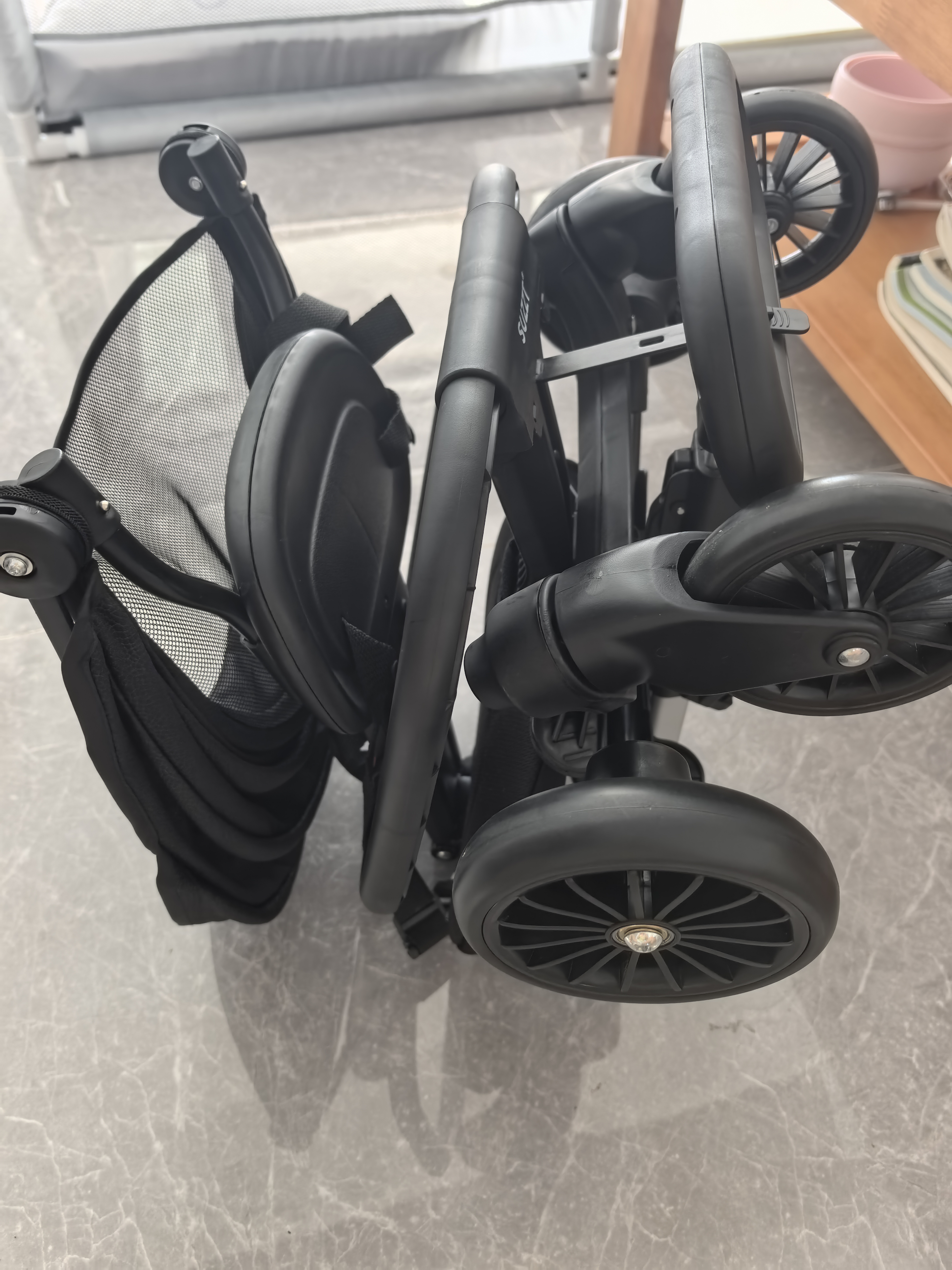 suzzt遛娃神器带遮阳棚可折叠婴儿推车双向手推车婴儿车0-3岁溜娃神器 新升级加大轮+加大遮阳 实拍图