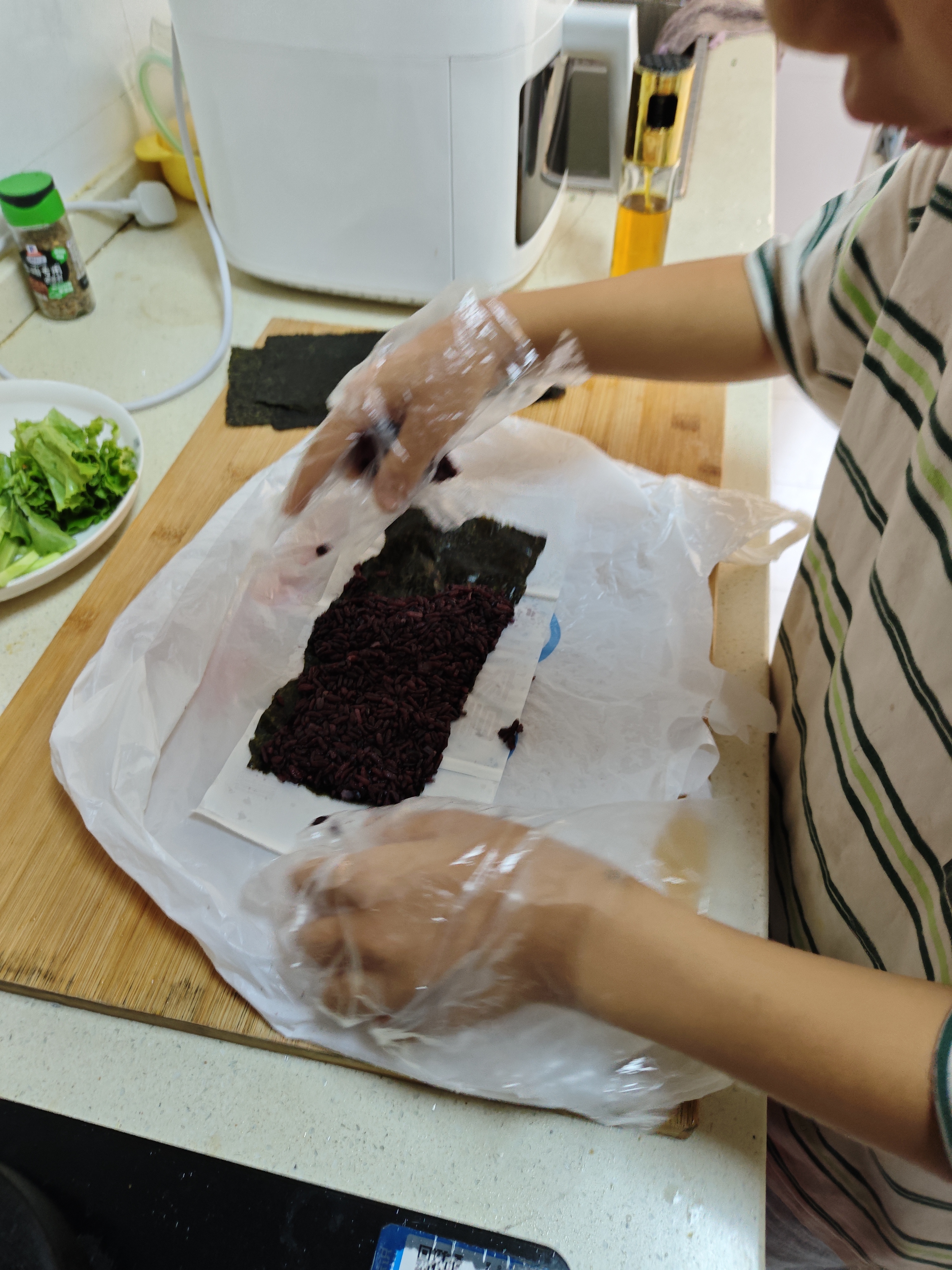 方家铺子中华老字号寿司海苔片28g(10片)寿司专用紫菜包饭送竹帘 实拍图