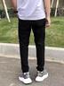 啄木鸟【两件装】冰丝裤男夏季休闲裤子男高弹速干宽松透气大码青年长裤 黑色直筒+灰色直筒 XL （建议105-120斤） 实拍图