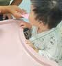 XUM肯德基婴儿餐椅同款宝宝多功能座椅儿童高度可调成长吃饭餐桌椅 粉色+双餐盘+刹车轮+坐垫+置物兜 实拍图