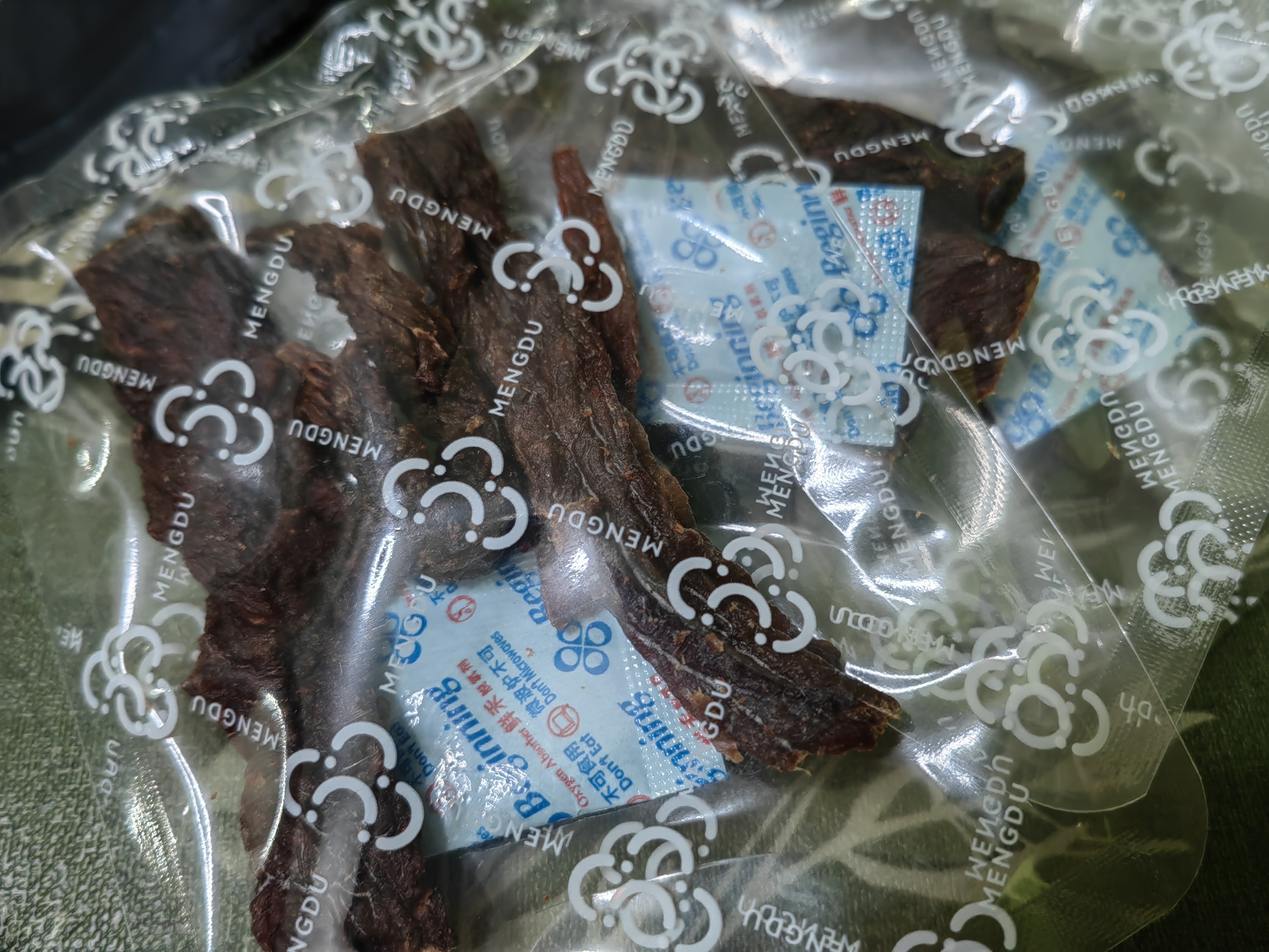 蒙都超干粗条牛肉干 原味200g 散称 约九成风干 清真 保真牛肉干 实拍图