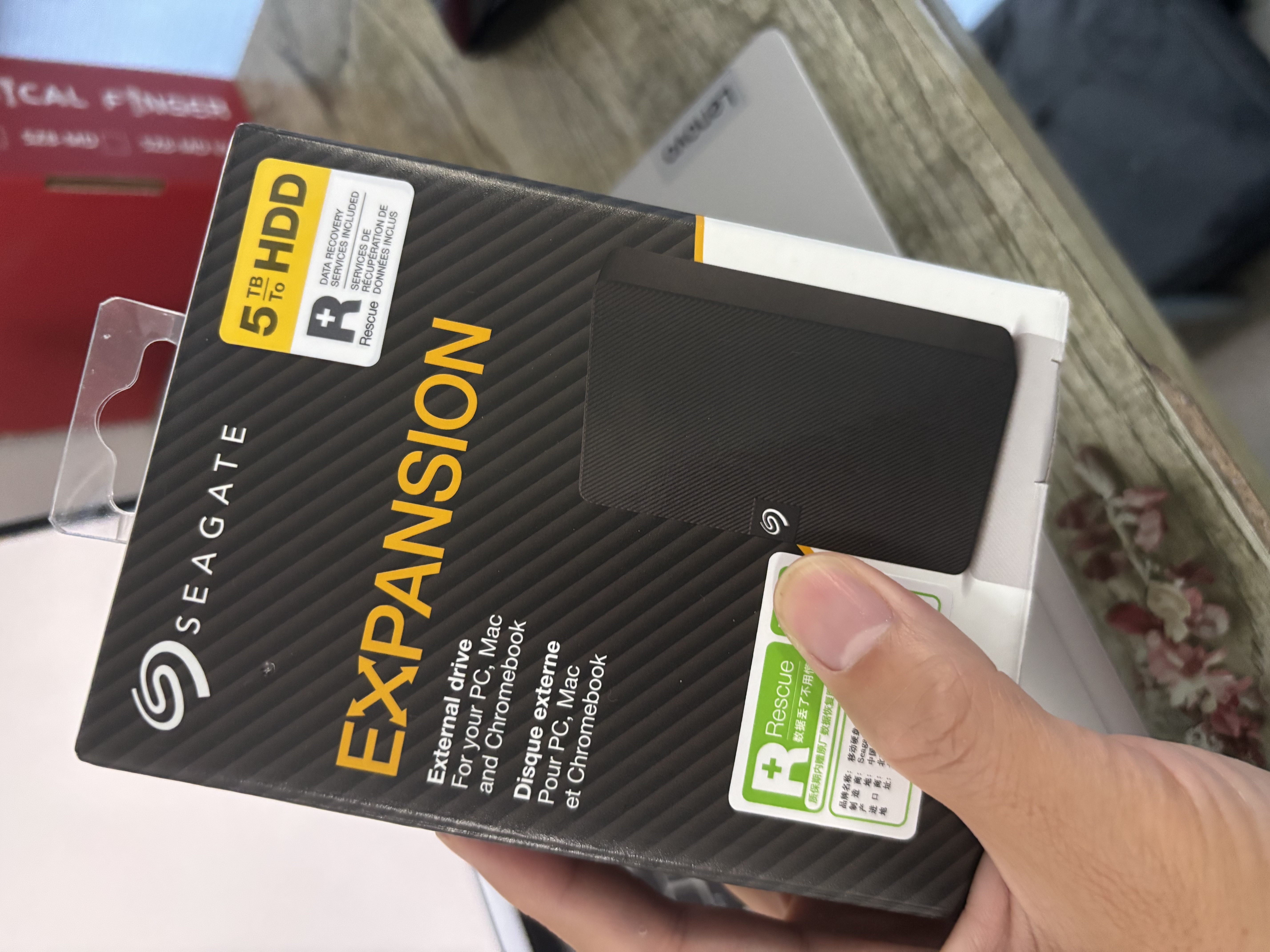 希捷（SEAGATE）移动硬盘 5TB USB3.0高速 希捷睿翼 2.5英寸 机械硬盘 黑 大容量便携外接存储 数据恢复服务 实拍图