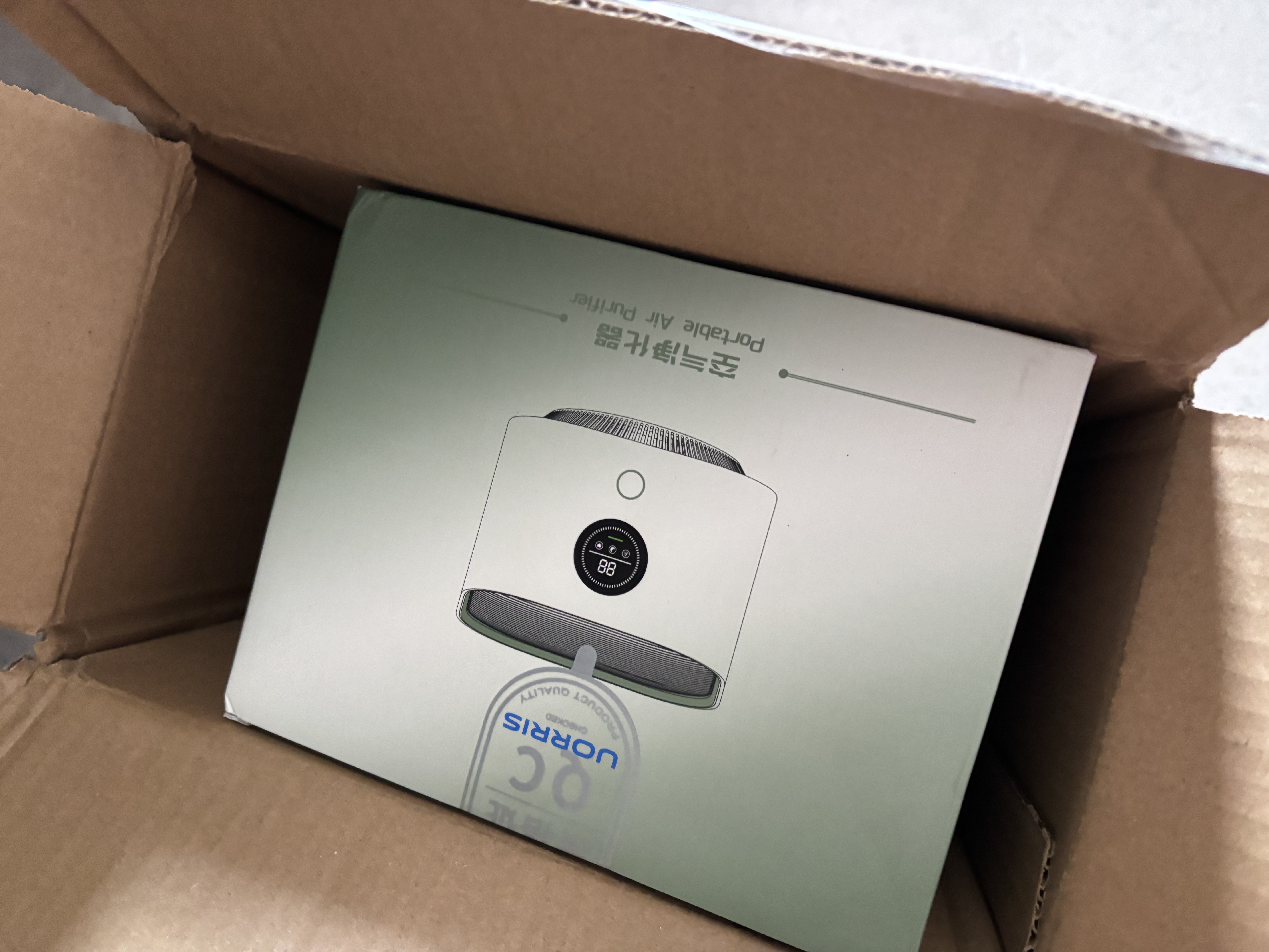 UORRIS德国欧瑞氏空气净化器除甲醛除烟味新房家用桌面办公室小型负离子除异味过敏原鼻炎哮喘花粉神器 清新白 【含耗材丨除醛率99%】 实时检测丨主动捕捉丨效果可视化 实拍图