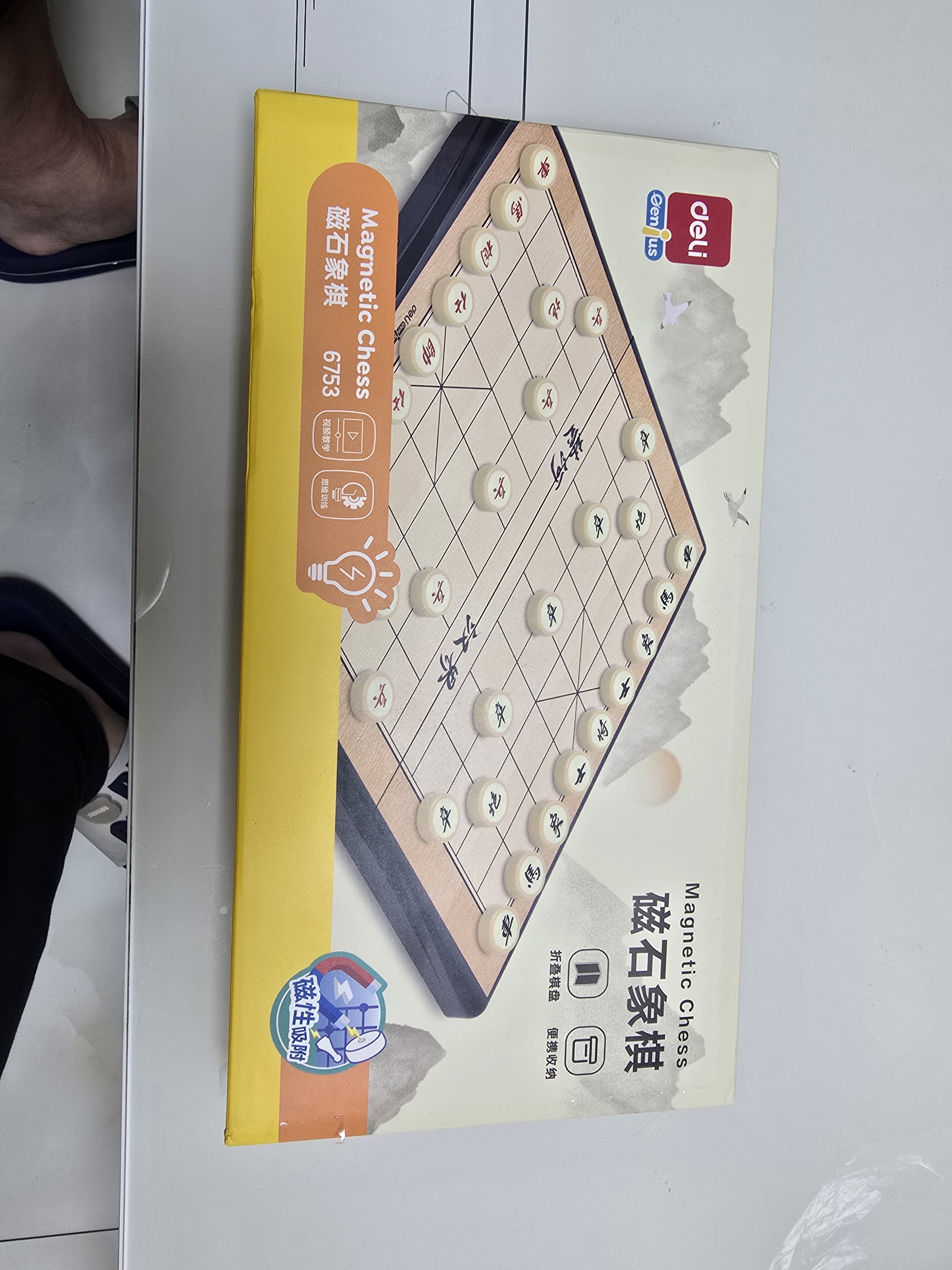 得力（deli）中国象棋便携式折叠棋盘成人学生磁性磁吸象棋益智桌游开学露营 实拍图