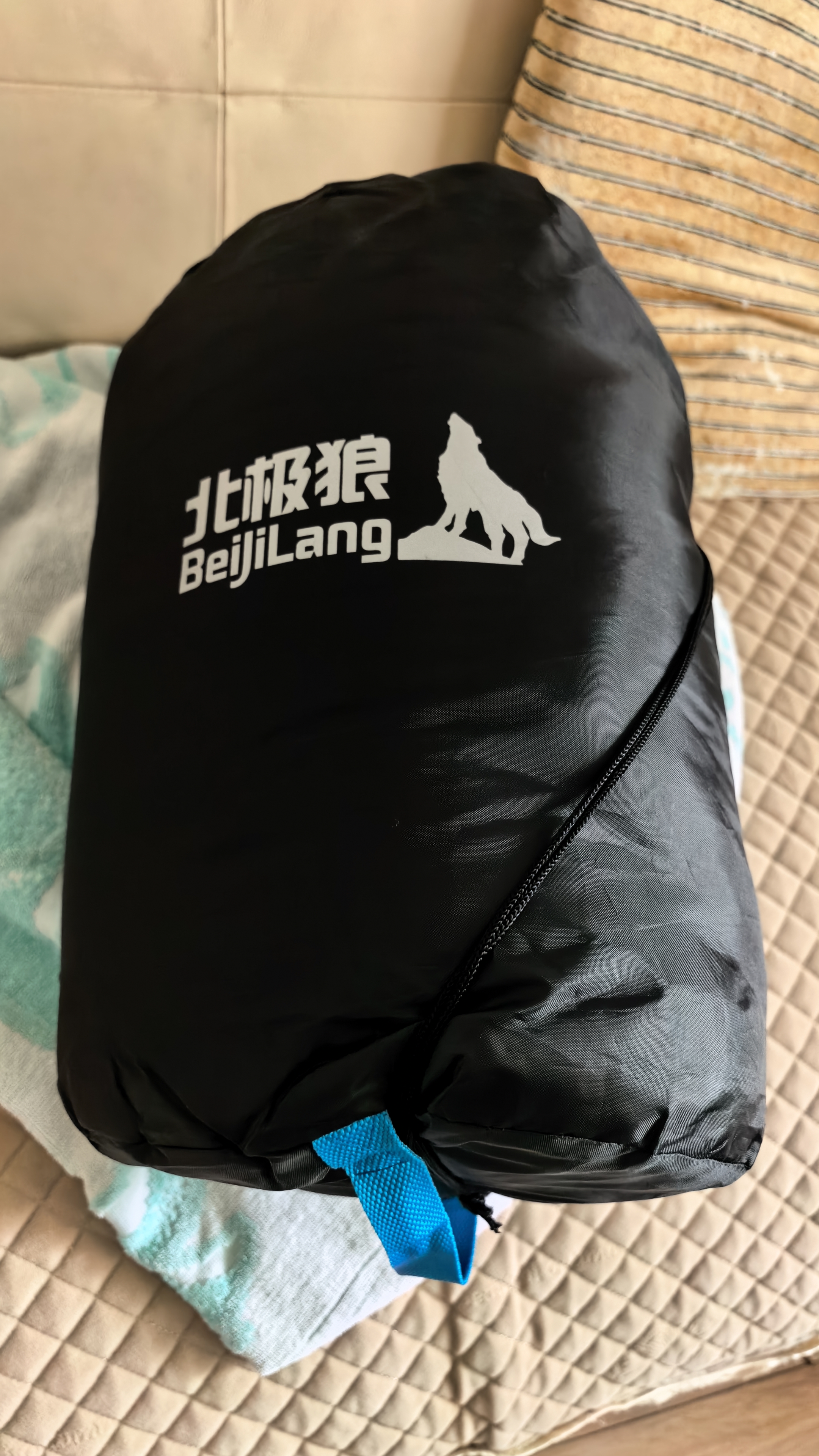 北极狼（BeiJiLang）睡袋成人户外旅行冬季四季保暖室内露营单人隔脏棉睡袋2.3KG蓝色 实拍图