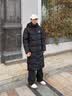 准者（RIGORER）长款羽绒服男2026秋冬新款连帽保暖防风加厚运动户外休闲情侣外套 纯正黑 L (175) 实拍图