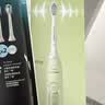 飞利浦（PHILIPS）声波电动牙刷钻石3系 5倍洁齿5种模式 洁净亮白2刷头 价保双11 生日礼物 送女友 HX5161/05抹茶绿 实拍图