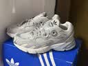 adidas JENNIE同款贝果鞋ASTIR厚底增高老爹鞋阿迪达斯三叶草   白/灰（推荐脚型偏宽偏高选大半码）   38.5 实拍图