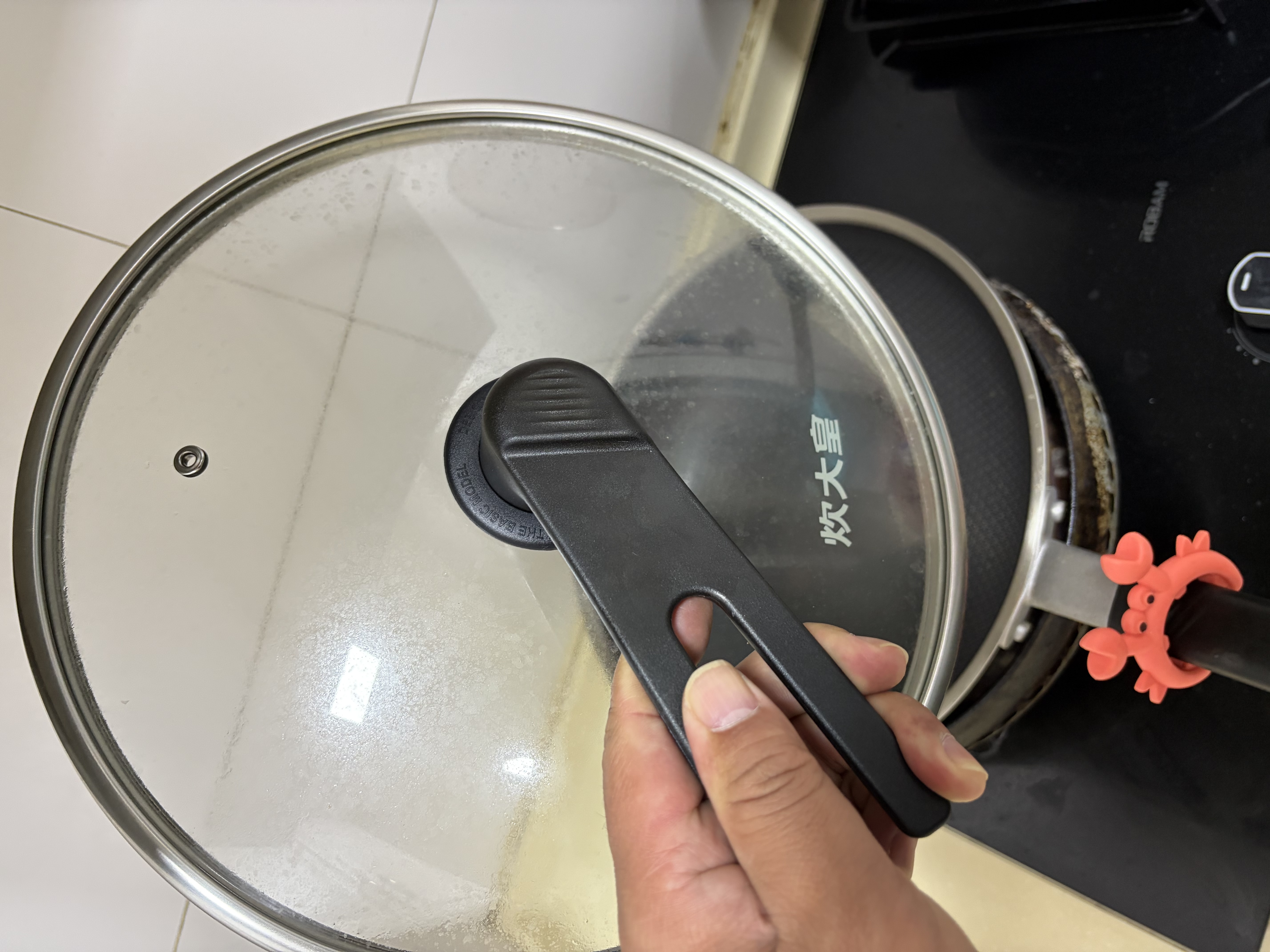 炊大皇炒锅有钛0氟不粘锅316L不锈钢不粘平底炒锅32cm 实拍图