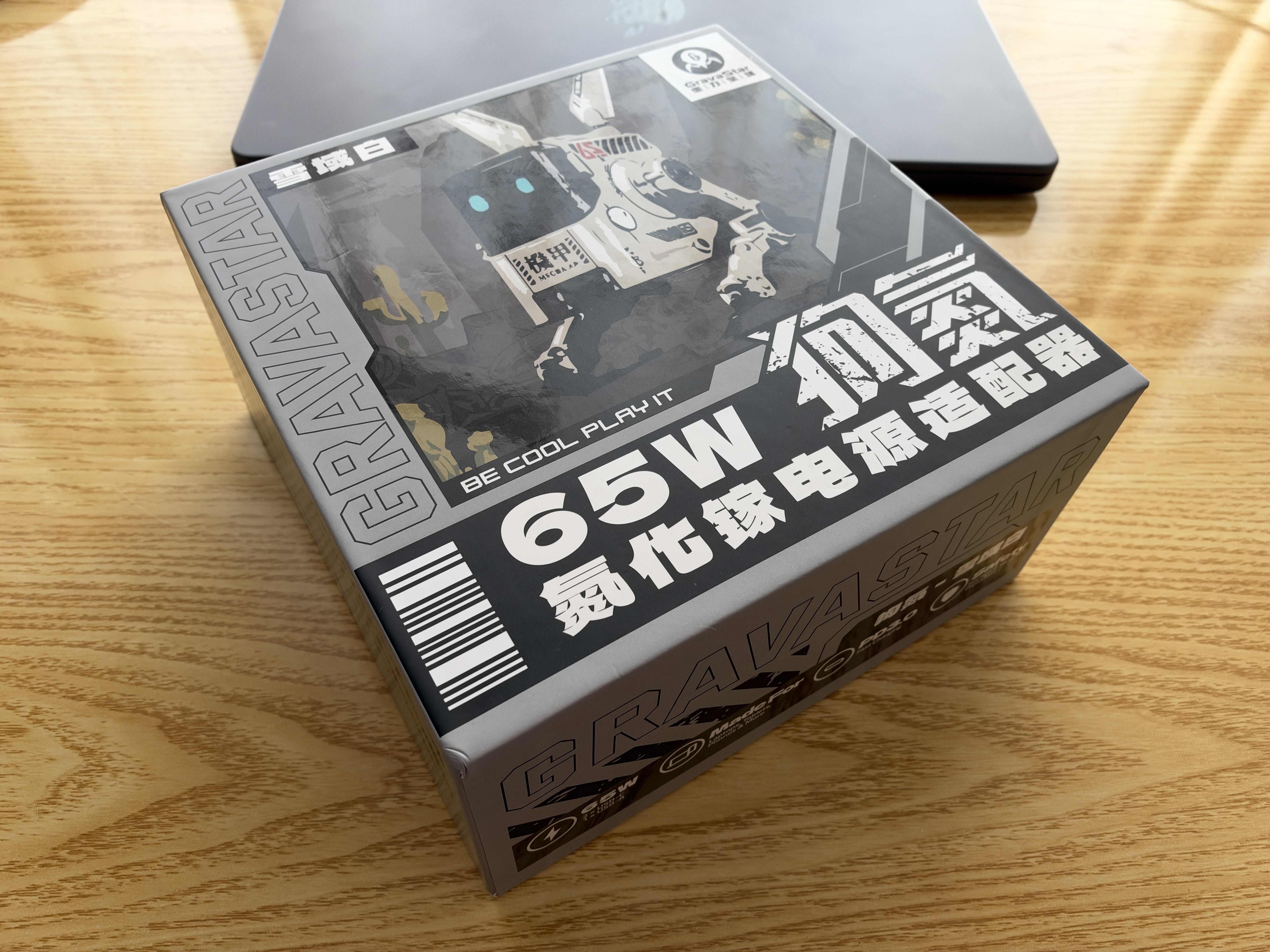 重力星球狗氮65W氮化镓充电器 机械快充头个性桌面充电站适用于苹果iphone151413手机三合一插座手办礼物白 实拍图