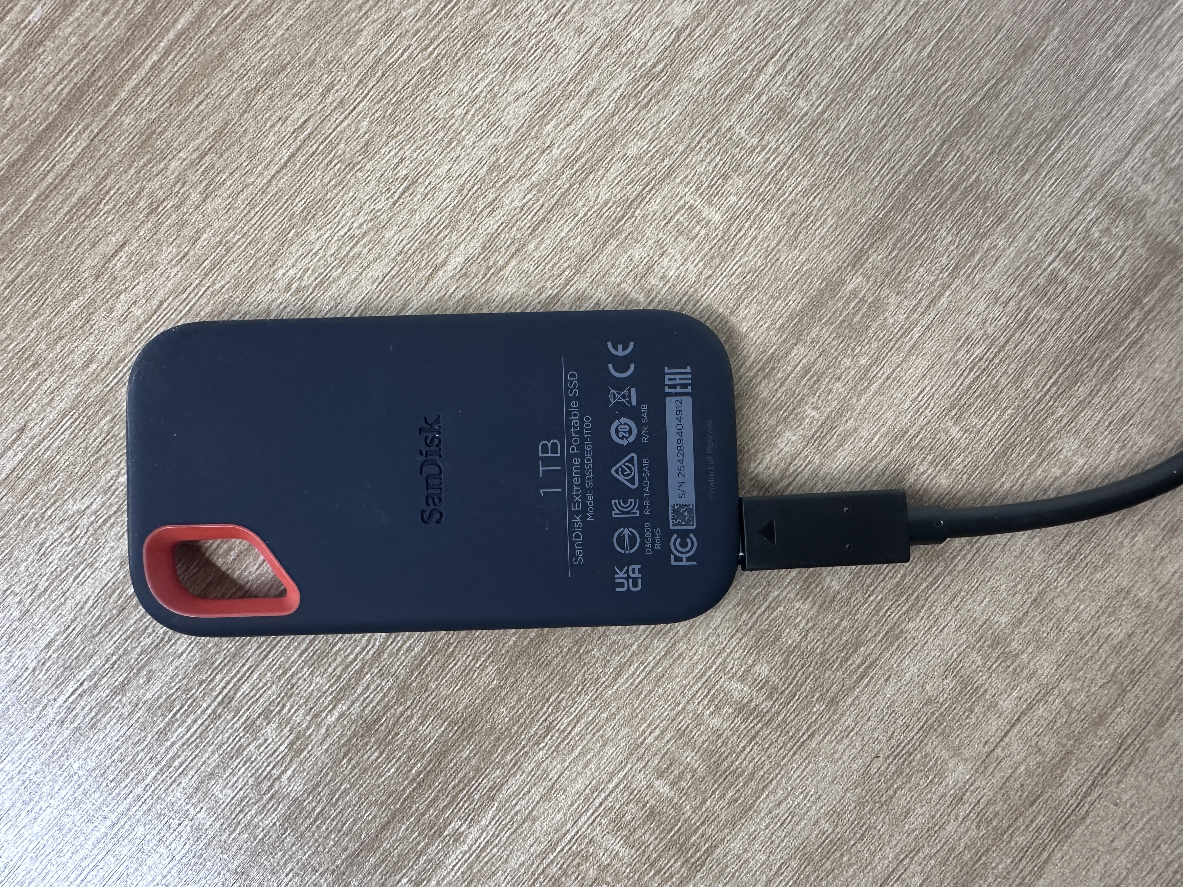Sandisk闪迪1TB Type-c USB3.2 NVMe移动固态硬盘（PSSD）E61卓越版 1050MB/s三防保护 手机笔记本电脑外接SSD 实拍图