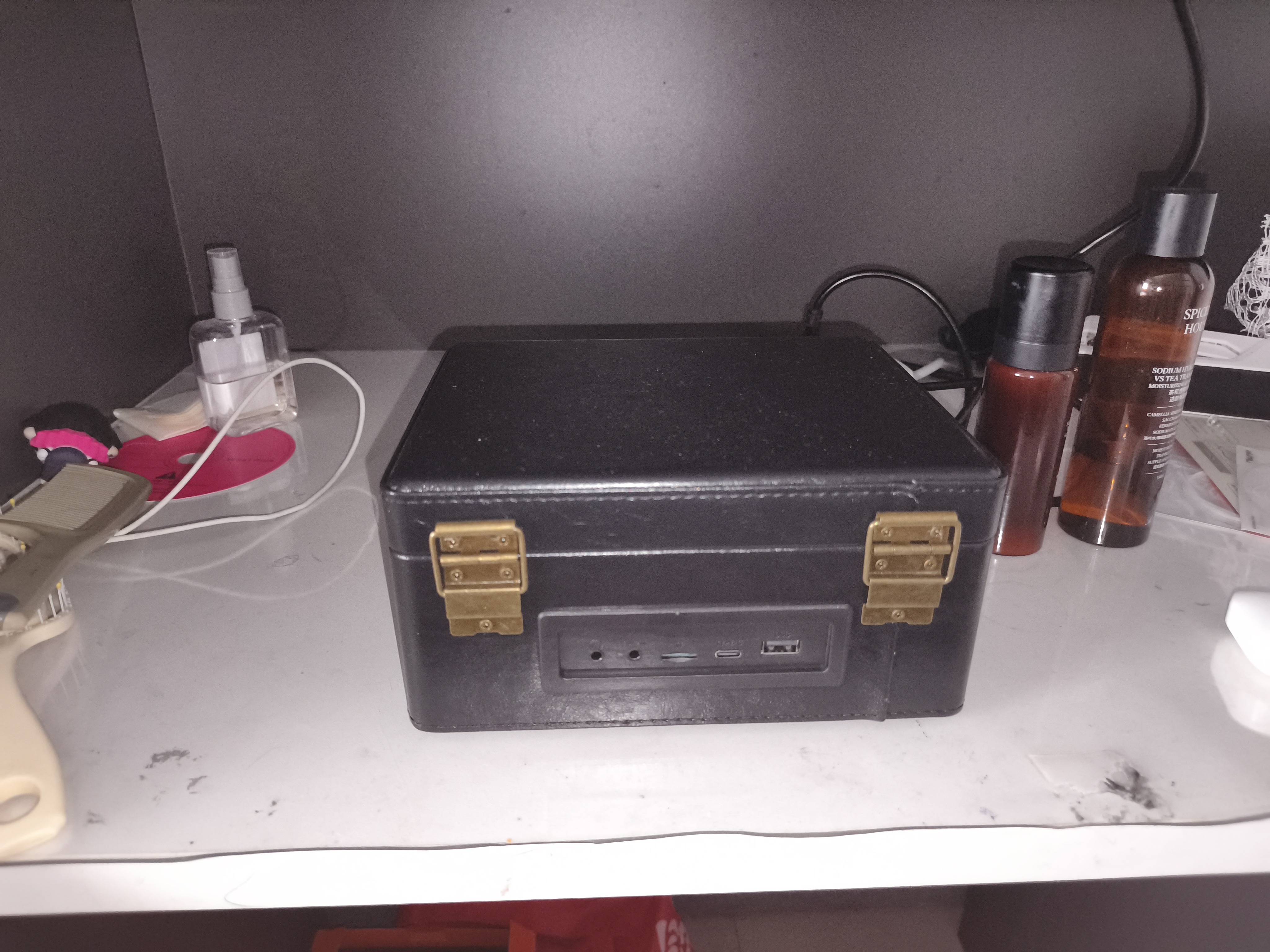 WHATPLUS问加C300一体式CD机发烧友专辑播放器 复古CD播放机 唱片机造型 蓝牙音响CD机 双十一 黑粉2代 实拍图