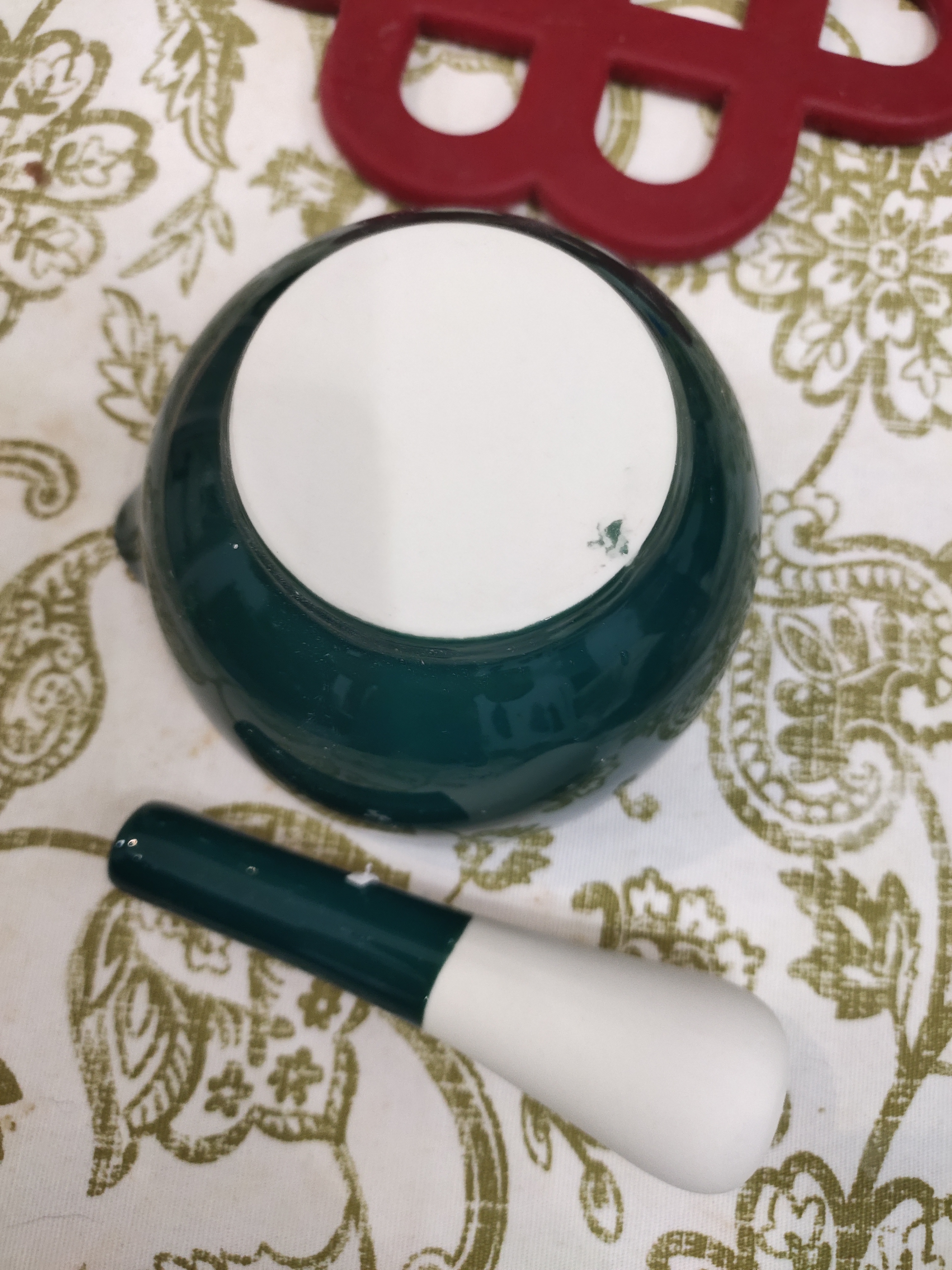 onlycook 天然白陶瓷手动捣药罐 压蒜器捣蒜罐调料研磨器 宝宝辅食 小号 实拍图