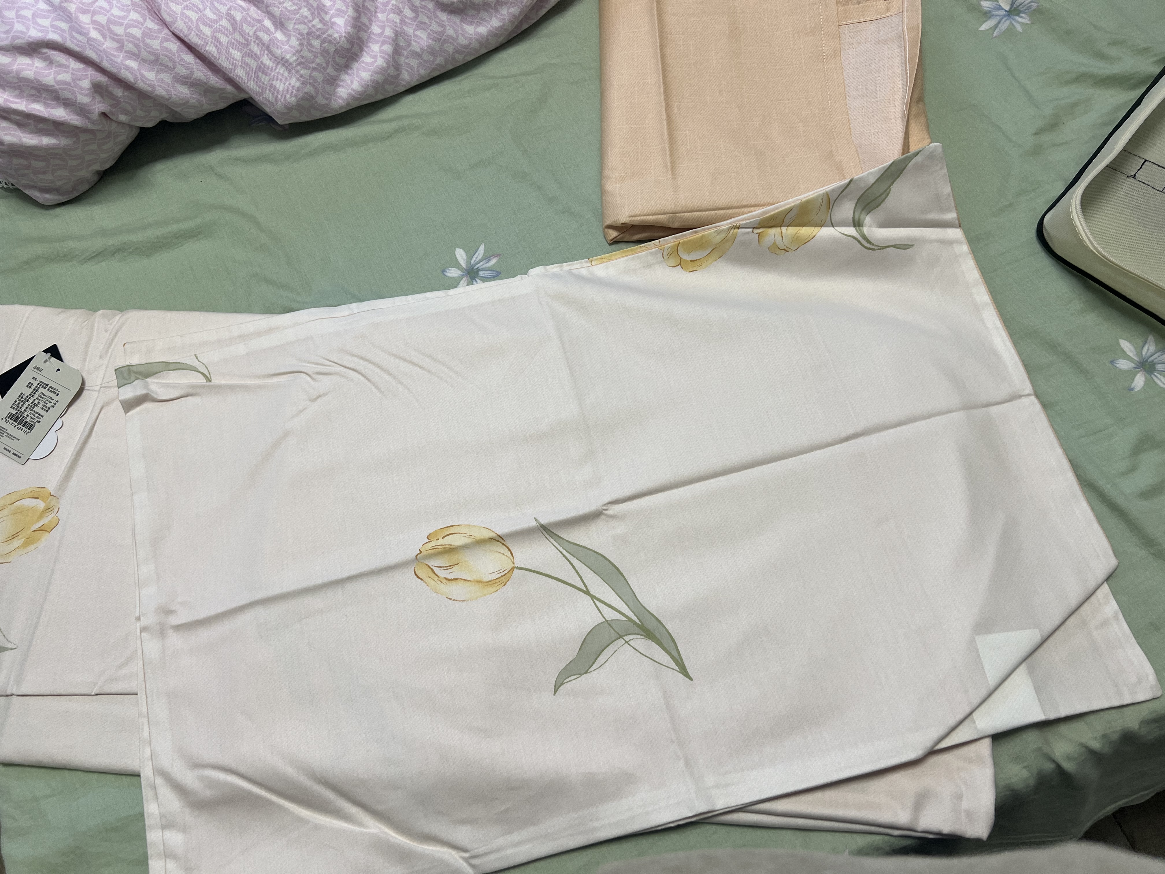 LOVO罗莱 100%新疆纯棉三/四件套全棉超柔床上用品单双人床单被套 热销 | 超柔新疆全棉 | 亭亭郁丽 四件套1.5m |  床单款 适配200*230cm被芯 实拍图