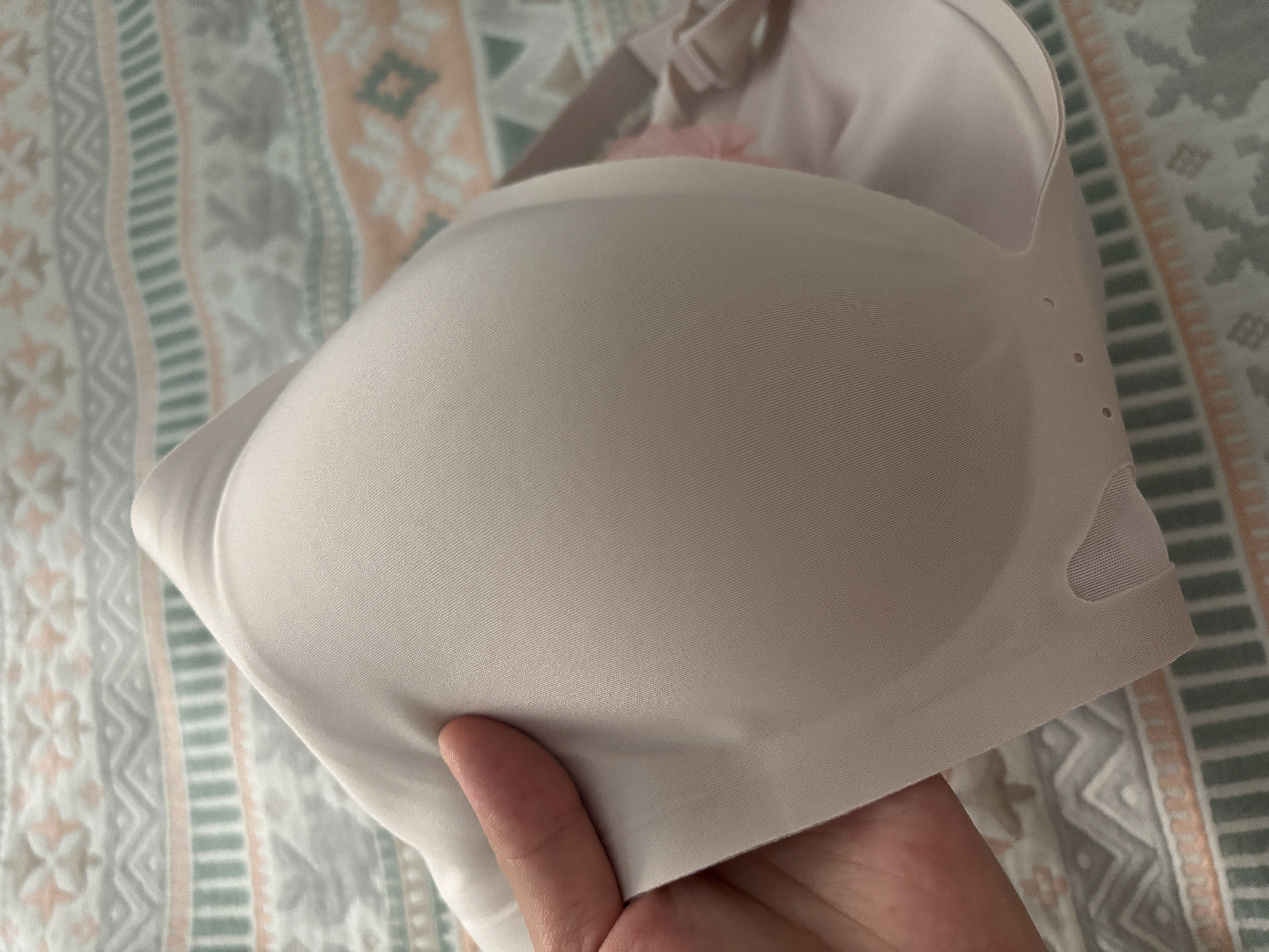 十月结晶哺乳文胸裸感透气产后喂奶孕产妇哺乳内衣 风信紫M码 实拍图