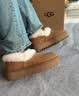 UGG【双11抢先购】秋季女士茸茸毛鞋领厚底休闲懒人毛毛鞋 1166733 CHE | 栗色 38 鞋款偏小，建议拍大一码 实拍图