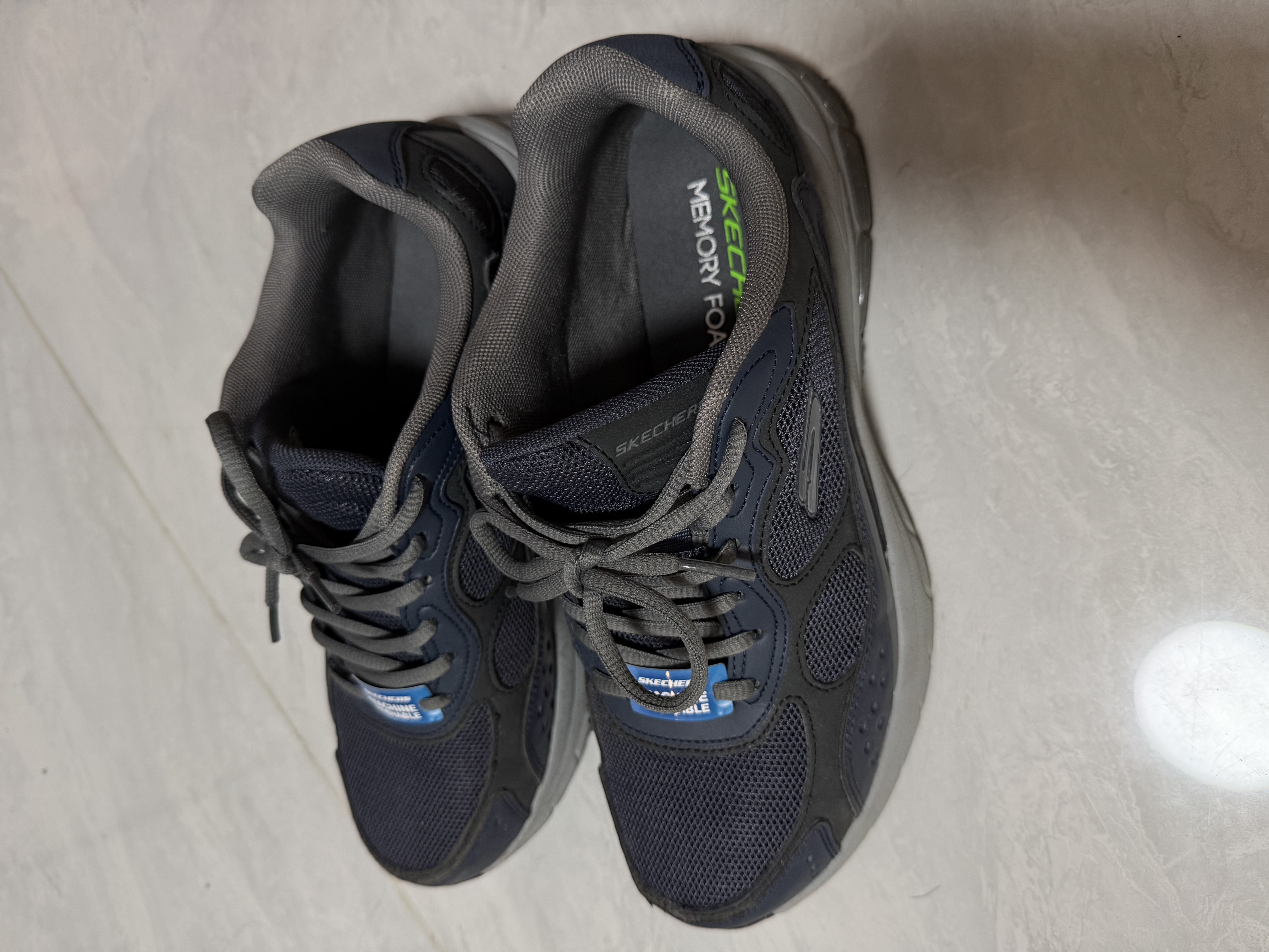 斯凯奇（Skechers）跑步鞋男士冬季运动鞋防滑减震户外鞋厚底增高休闲健步鞋 实拍图