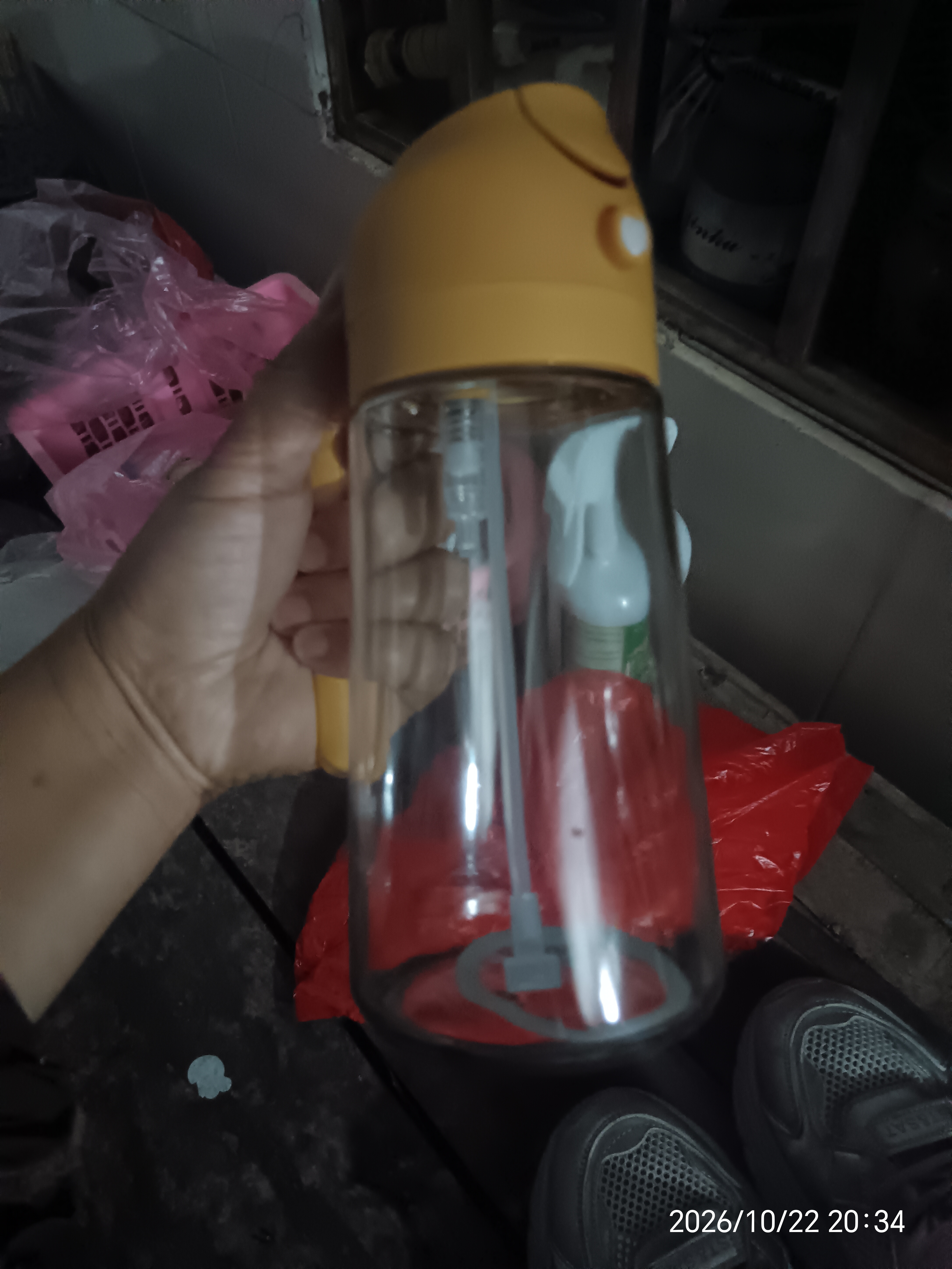 【喷倒两用】玻璃喷油壶瓶空气炸锅厨房家用雾化喷油瓶油罐调料 【耐热玻璃】黄色 470ml 实拍图