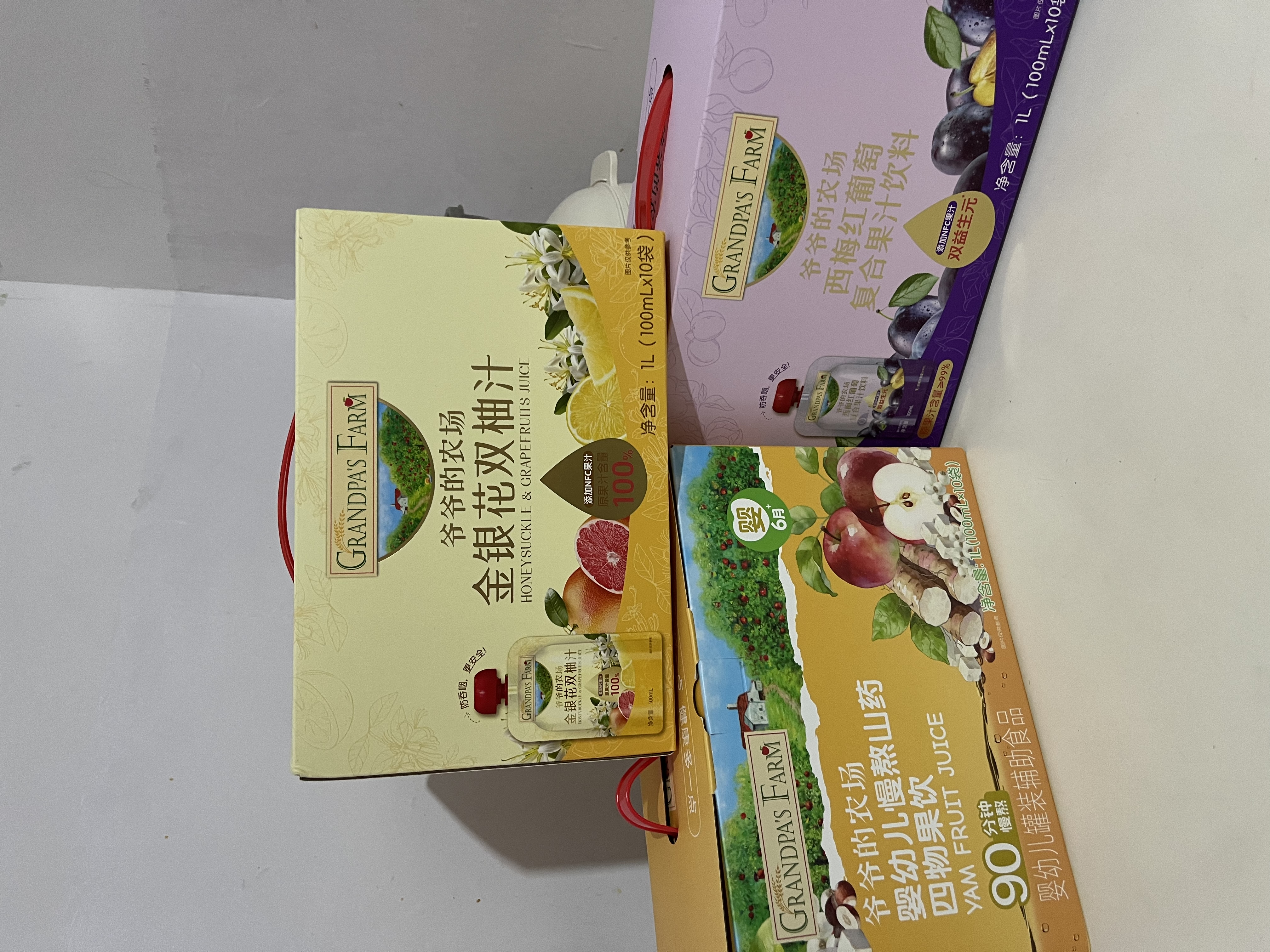 爷爷的农场婴幼儿山药苹果四神汤100mL*10袋 苹果汁儿童果汁饮料宝宝辅食 实拍图