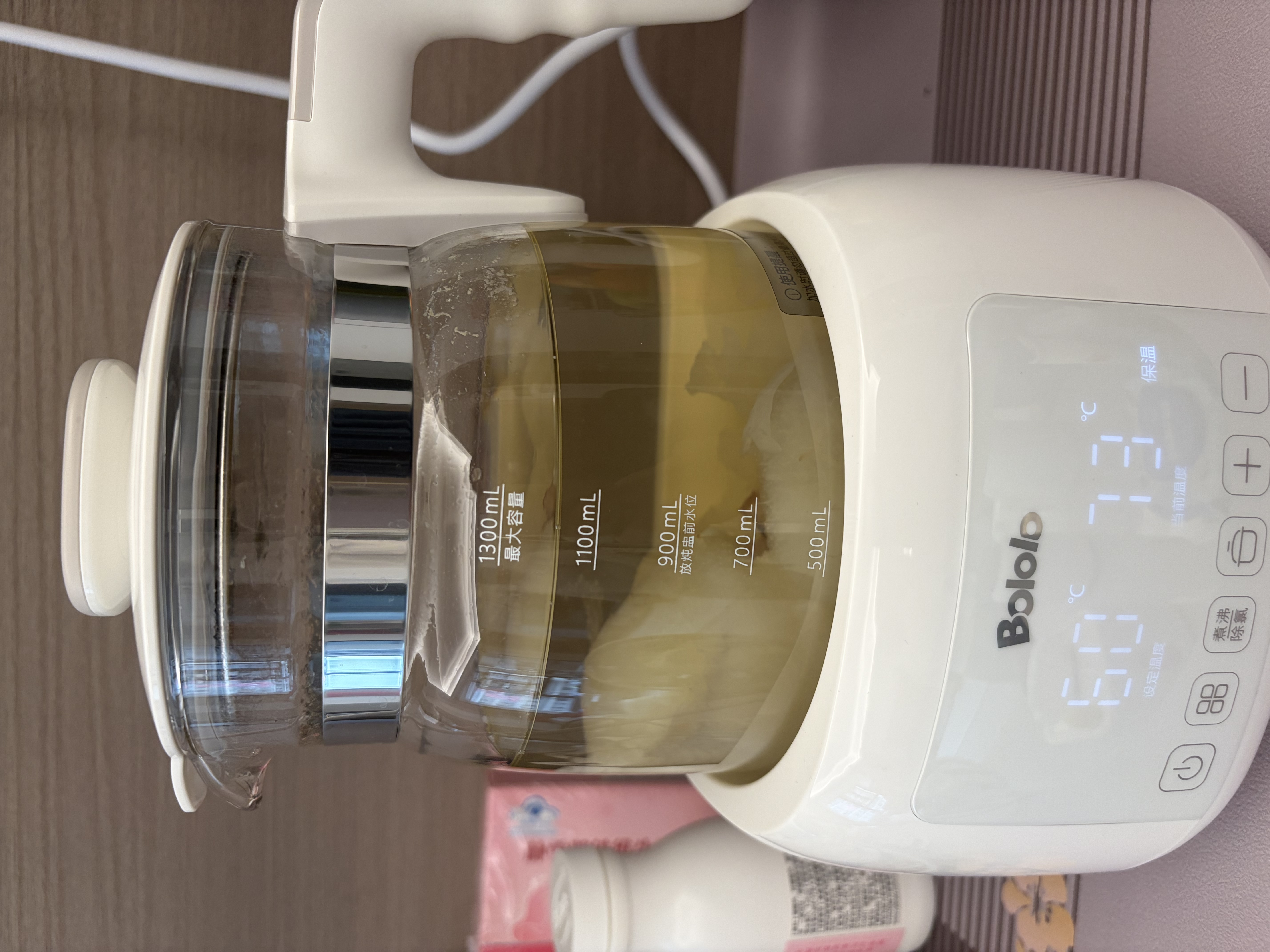 波咯咯（bololo）【商详领券】恒温水壶婴儿冲奶泡奶恒温壶家用保温热水壶烧水壶 【热销款】柔和小夜灯 1.3L 实拍图
