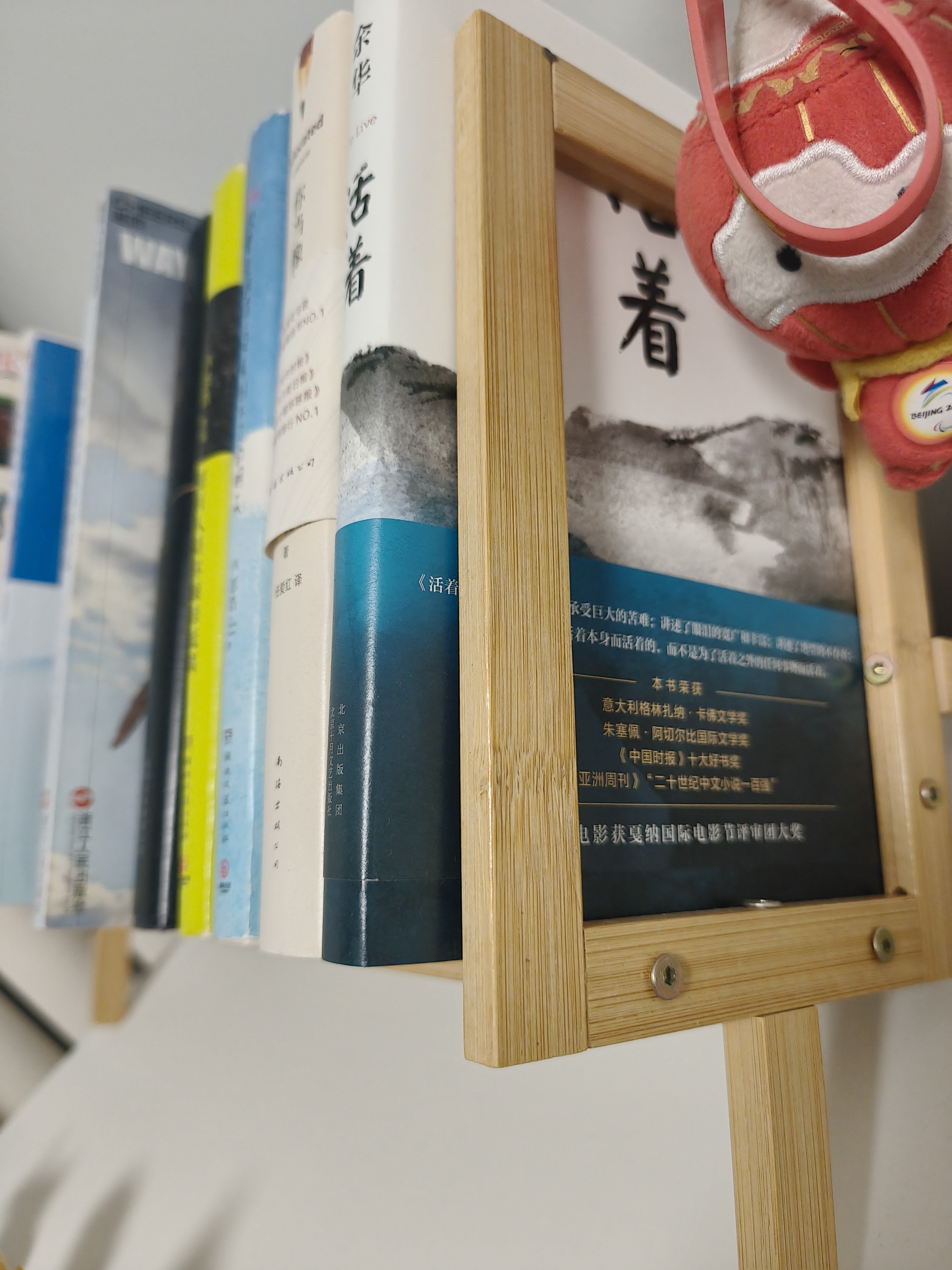 安尔雅楠竹桌面书架CD架碟片家用台面盘摆放收纳展示架学生置物架 实拍图
