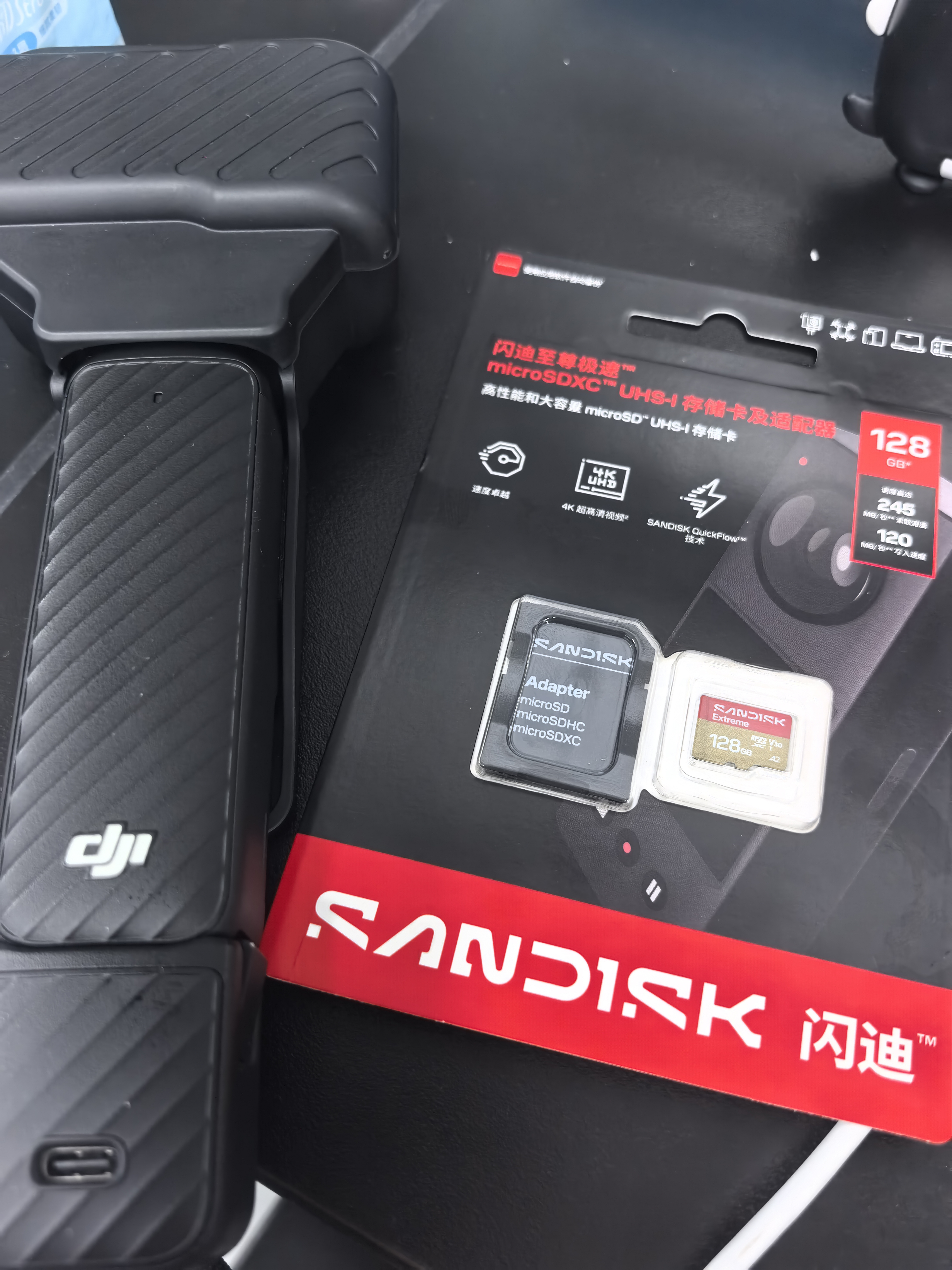 Sandisk闪迪128GB TF(MicroSD)内存卡4K极速金卡A2 V30 U3兼容大疆Pocket3/4P/Action 6运动相机/无人机存储卡 实拍图
