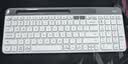 罗技（Logitech）时尚系列 K580 无线蓝牙键盘 办公键盘 便携超薄 笔记本键盘 平板键盘 芍药白 101键 实拍图