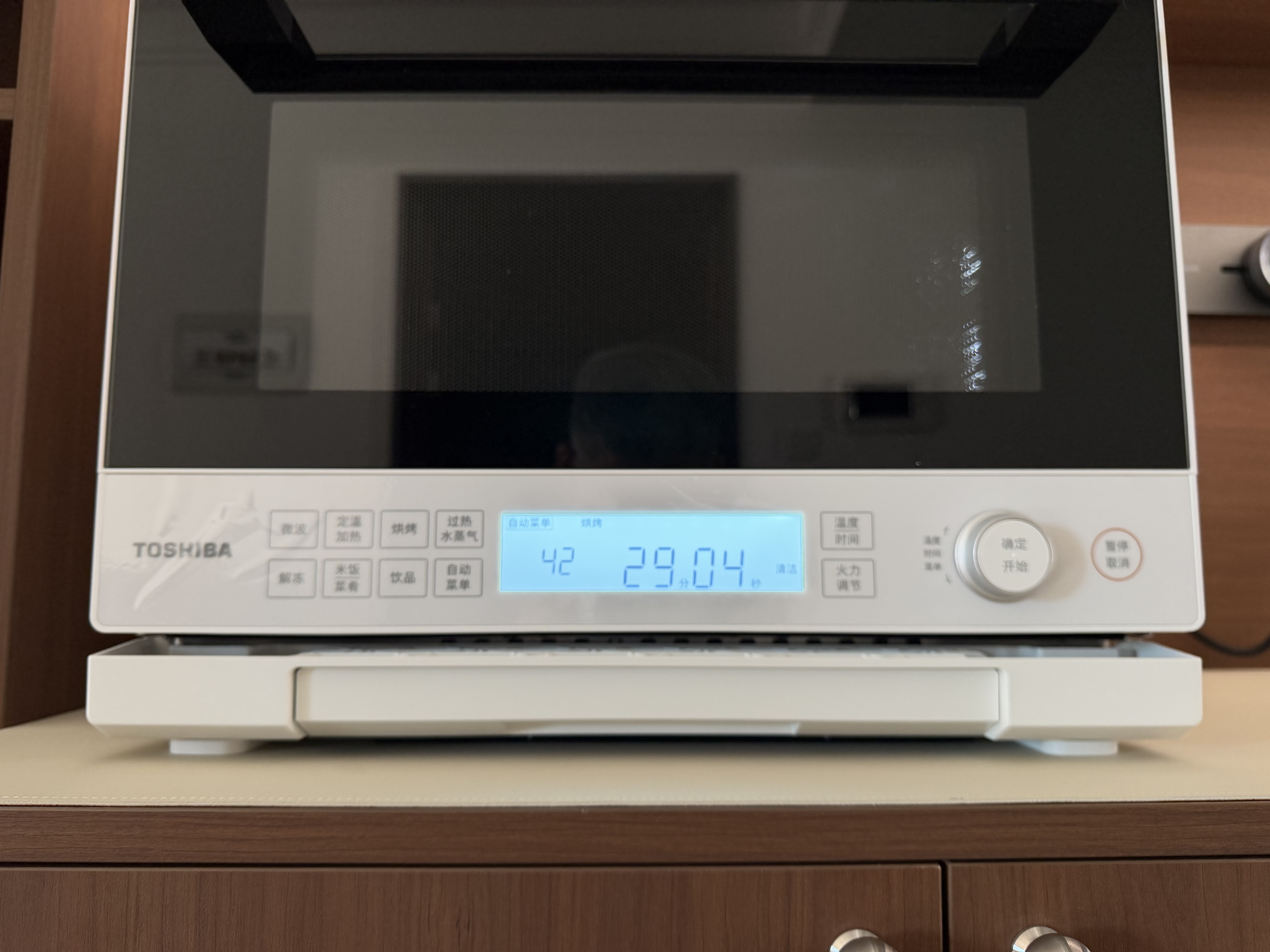 东芝（TOSHIBA）SD80pro水波炉轻享款小白梨系列微波炉家用微蒸烤炸炖一体机超薄变频微蒸烤炸机 蒸烤箱电烤箱 东芝小白梨SD80pro｜升级爆款水波炉 实拍图