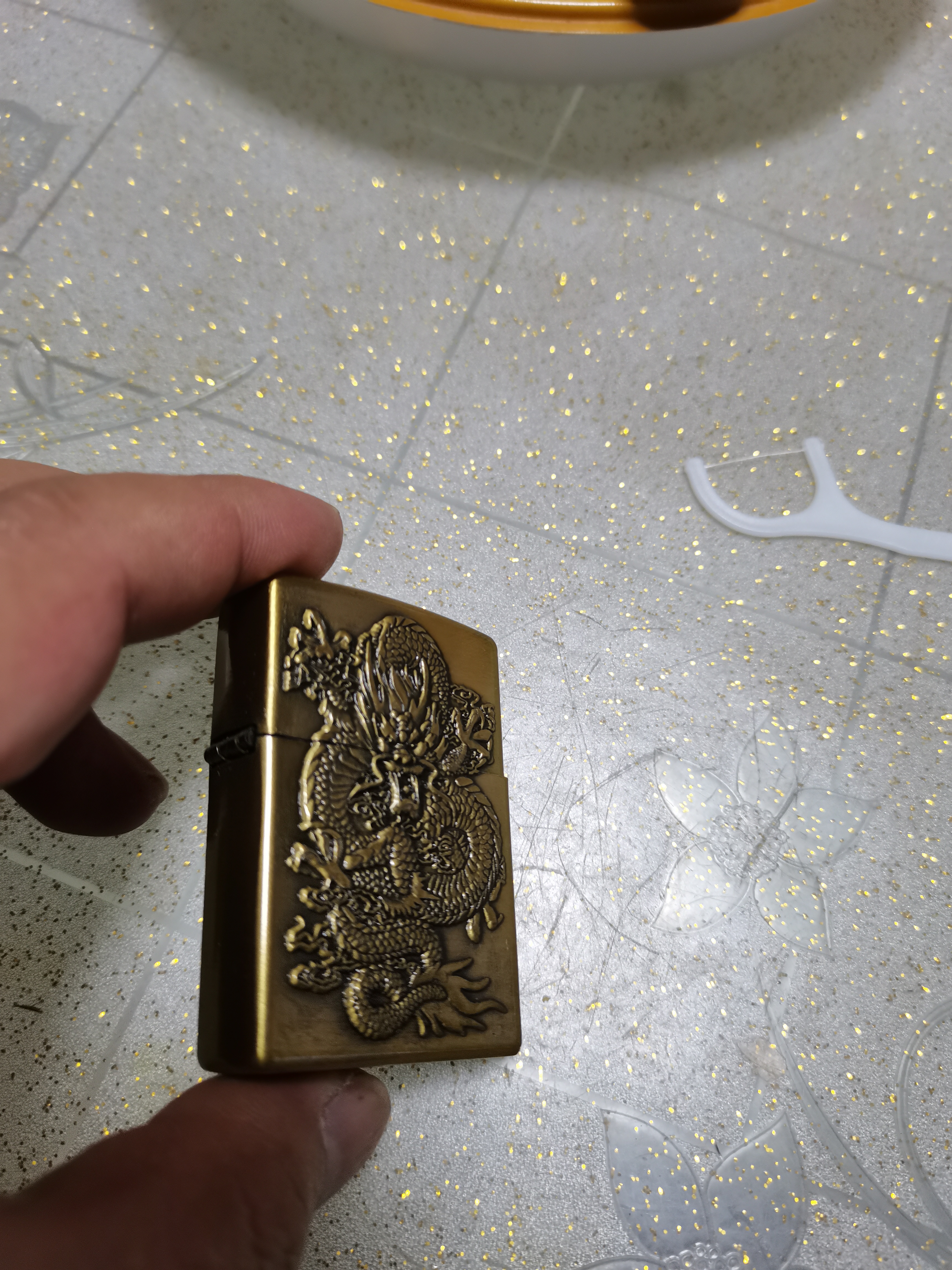 中国龙青铜浮雕煤油打火机锌合金金属防风创意打火机 青铜中国龙+5ML小瓶油 实拍图