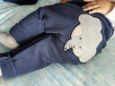 嘟嘟家童装宝宝大屁屁裤冬装男童保暖加绒pp裤女童裤子冬款可爱儿童长裤 藏青大象 100 实拍图