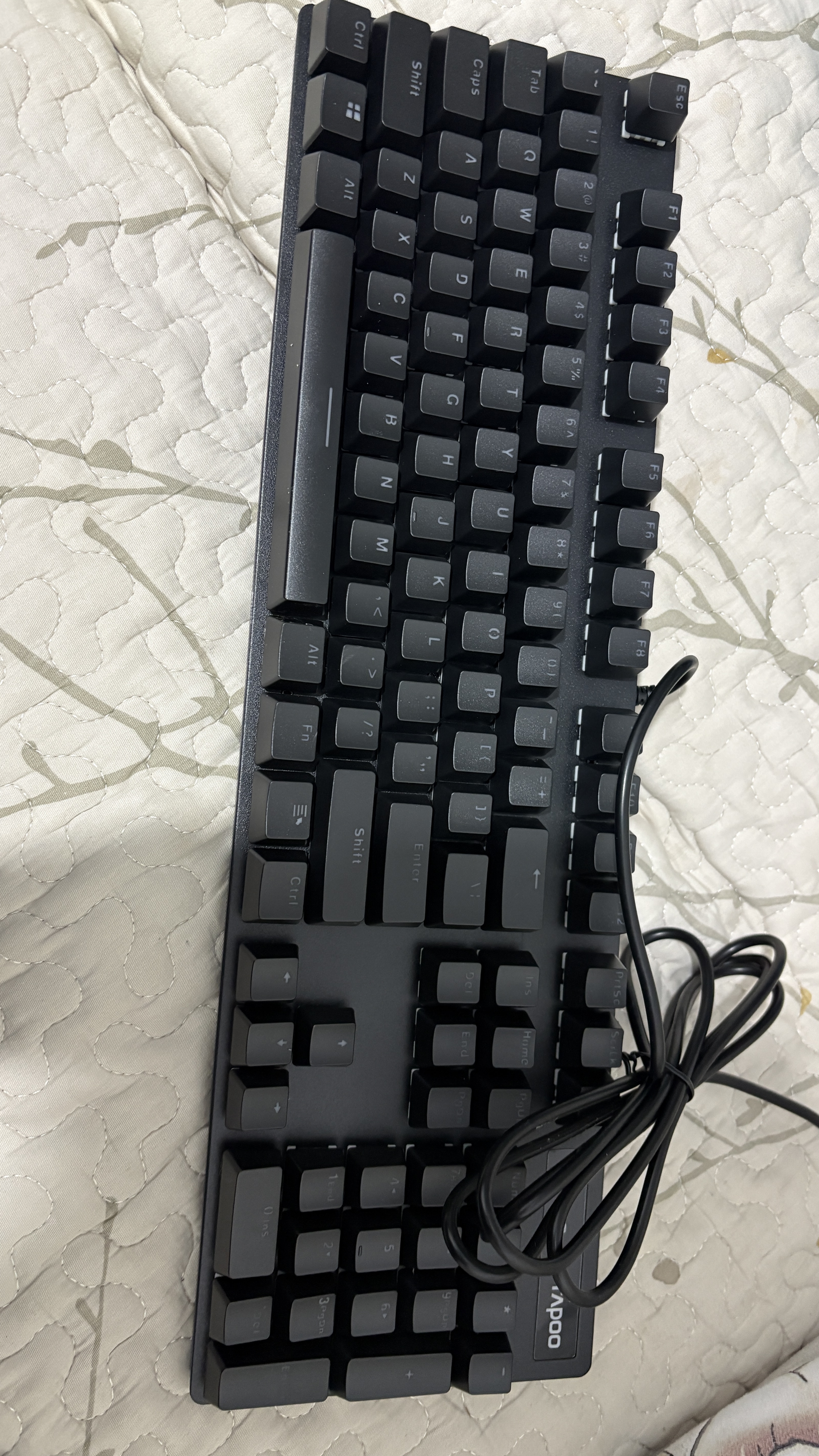 雷柏（Rapoo）V500PRO 有线背光机械键盘 104键全尺寸游戏电竞笔记本电脑多媒体办公吃鸡全键无冲键盘 青轴 实拍图
