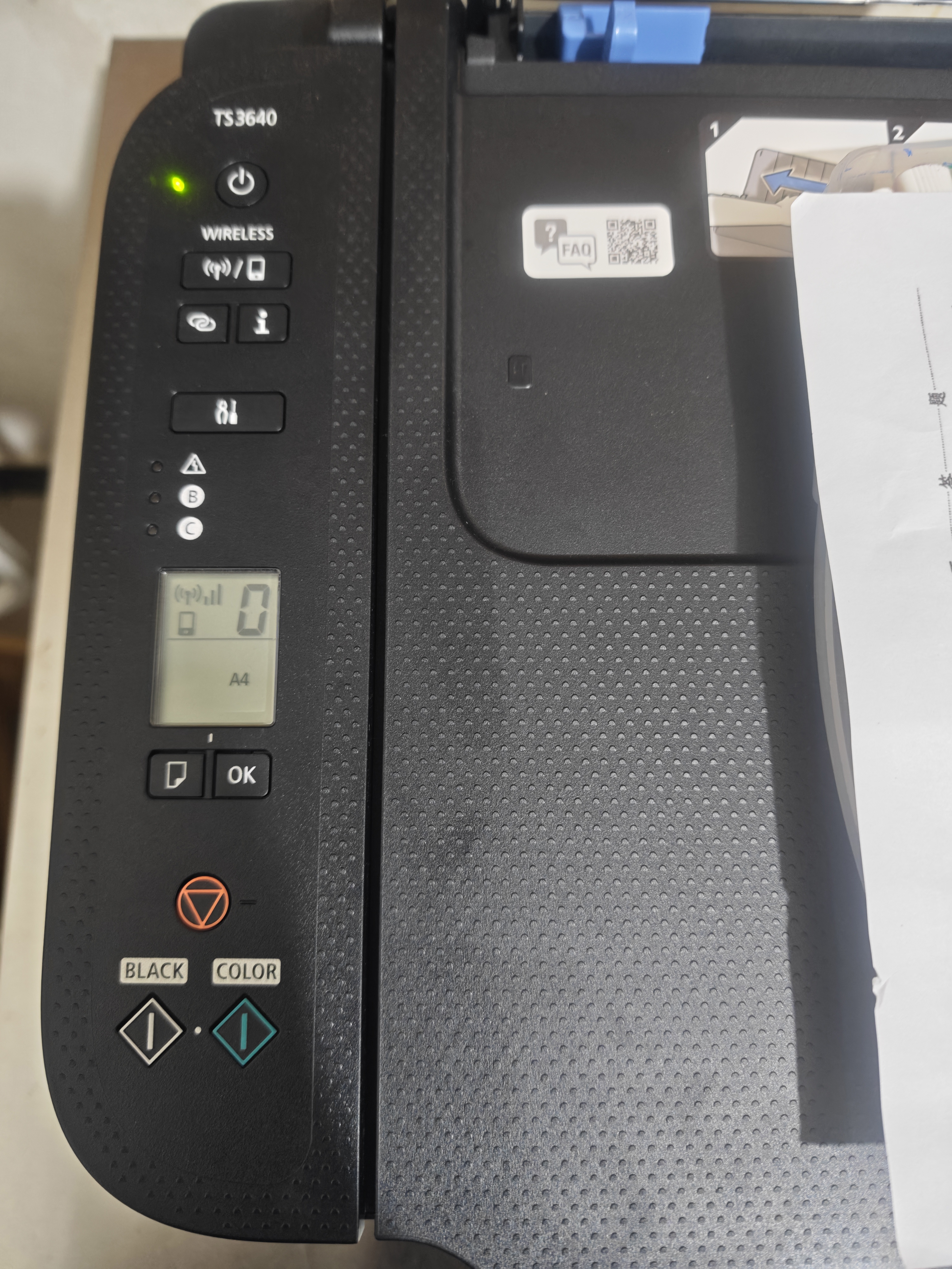 佳能（Canon）MG2541/70/TS3340 A4彩色喷墨打印机 家用办公学生试卷作业照片打印 打印复印扫描一体机 TS3640/TS3660【异地远程+WiFi】 套餐二：黑彩打印（可加墨）+ 实拍图