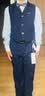 罗蒙儿童西装男童礼服假期演出服马甲套装主持婚礼毕业 藏青 140 实拍图