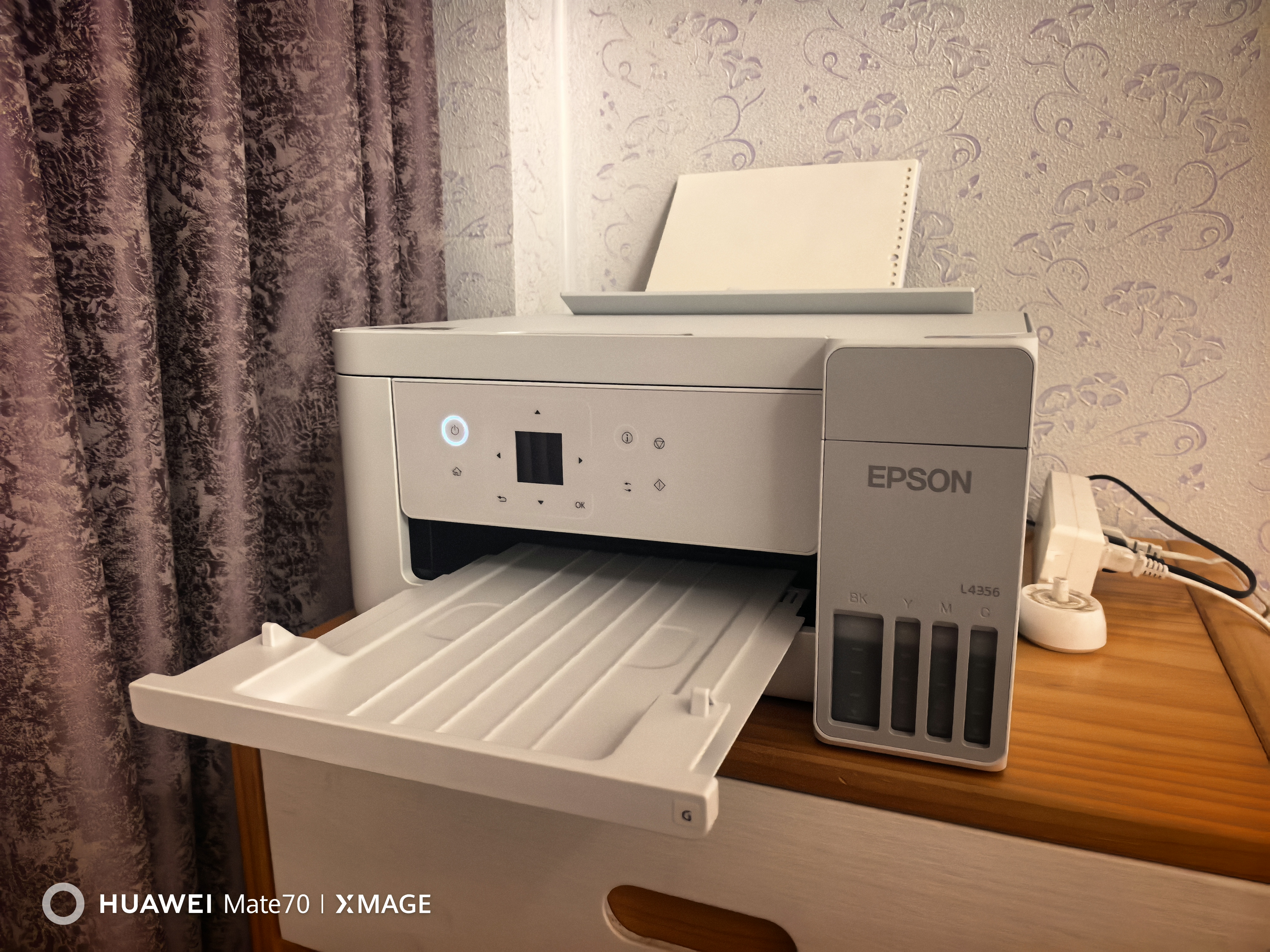 爱普生（EPSON）【6代新品】L4356墨仓式彩色无线AI学习打印机一体机家用办公  L4266升级版[自动双面 液晶屏 白] 实拍图